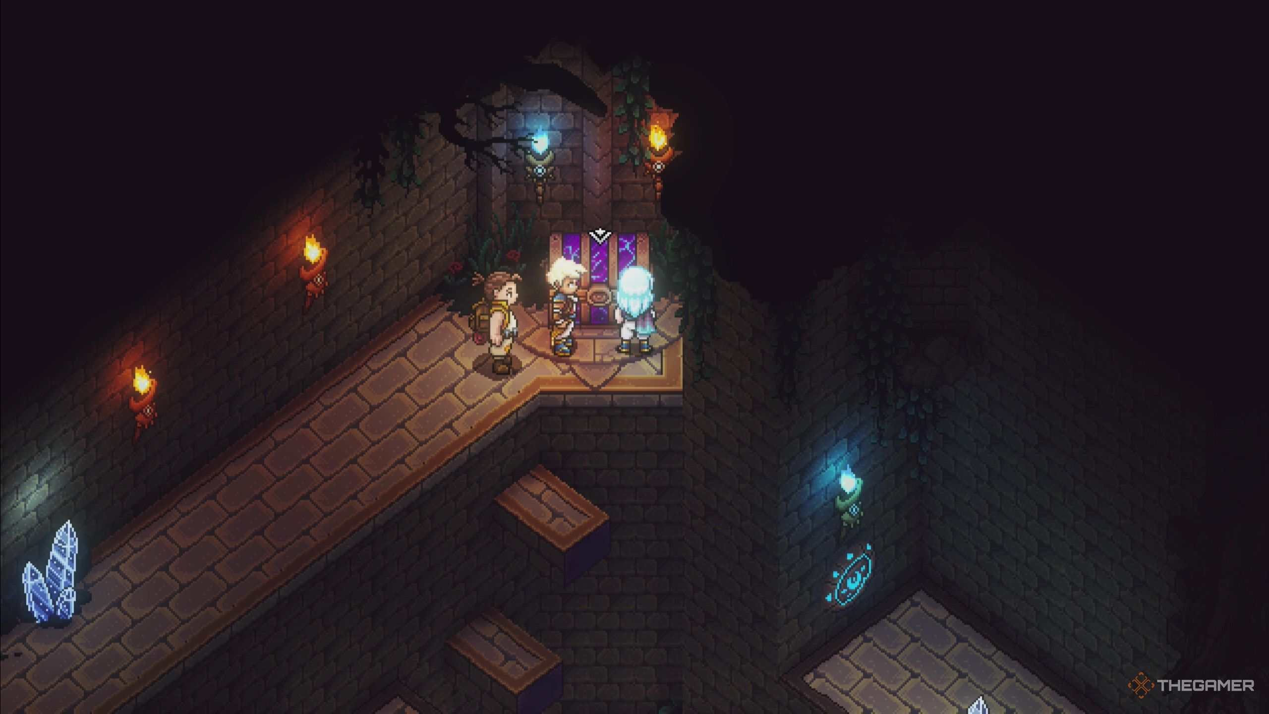 Sea of Stars: Standing at the topmost part of the room where the large chest is