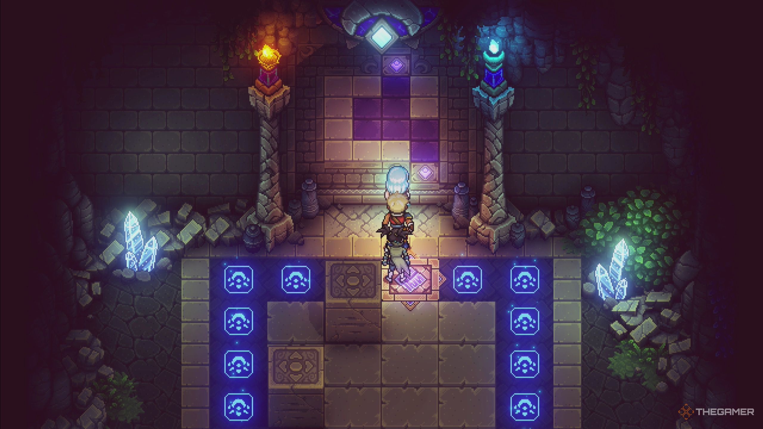 Sea of Stars: Back wall shows solution for the puzzle