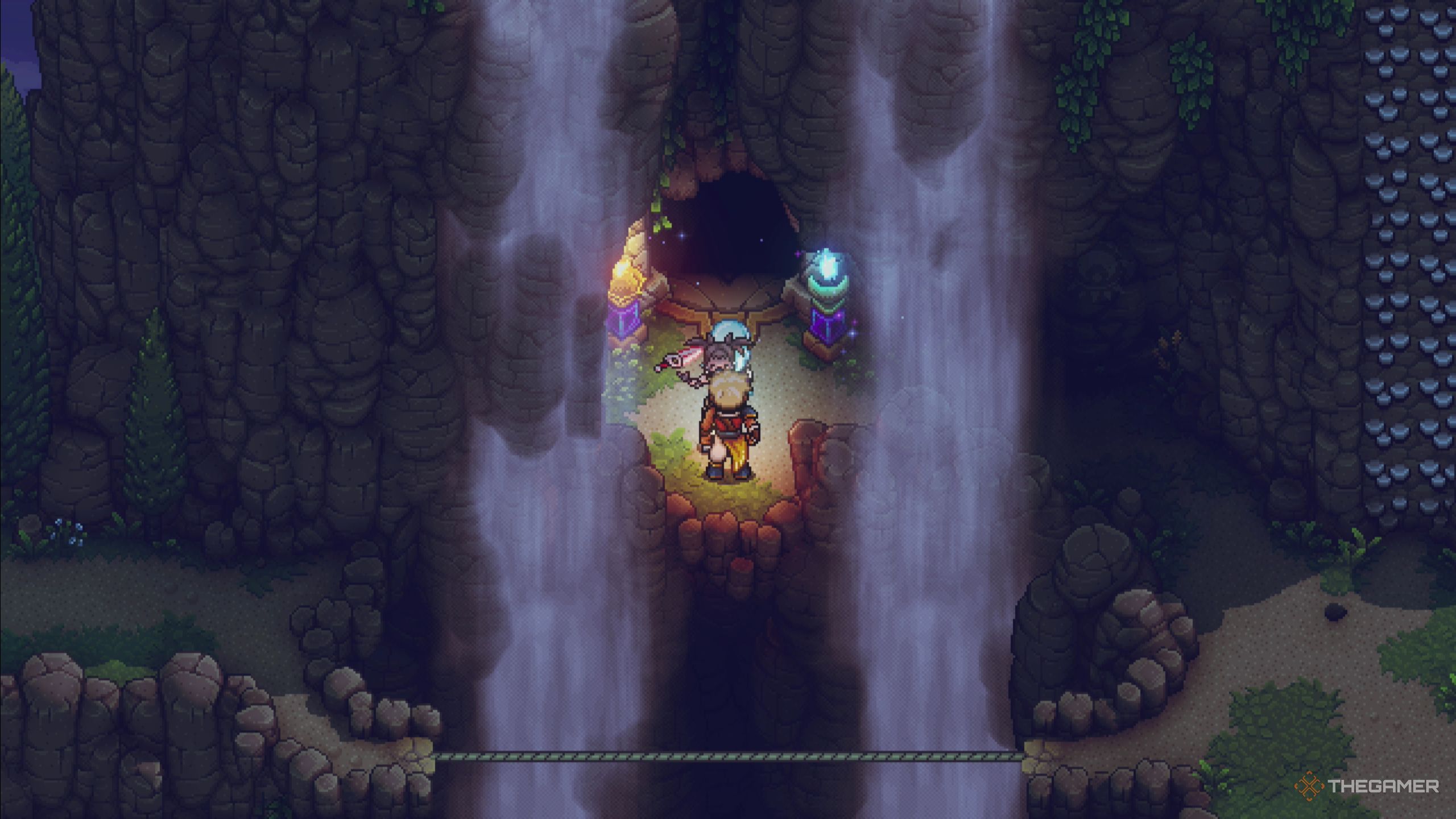 Sea of Stars: Standing outside cave where the new portal is