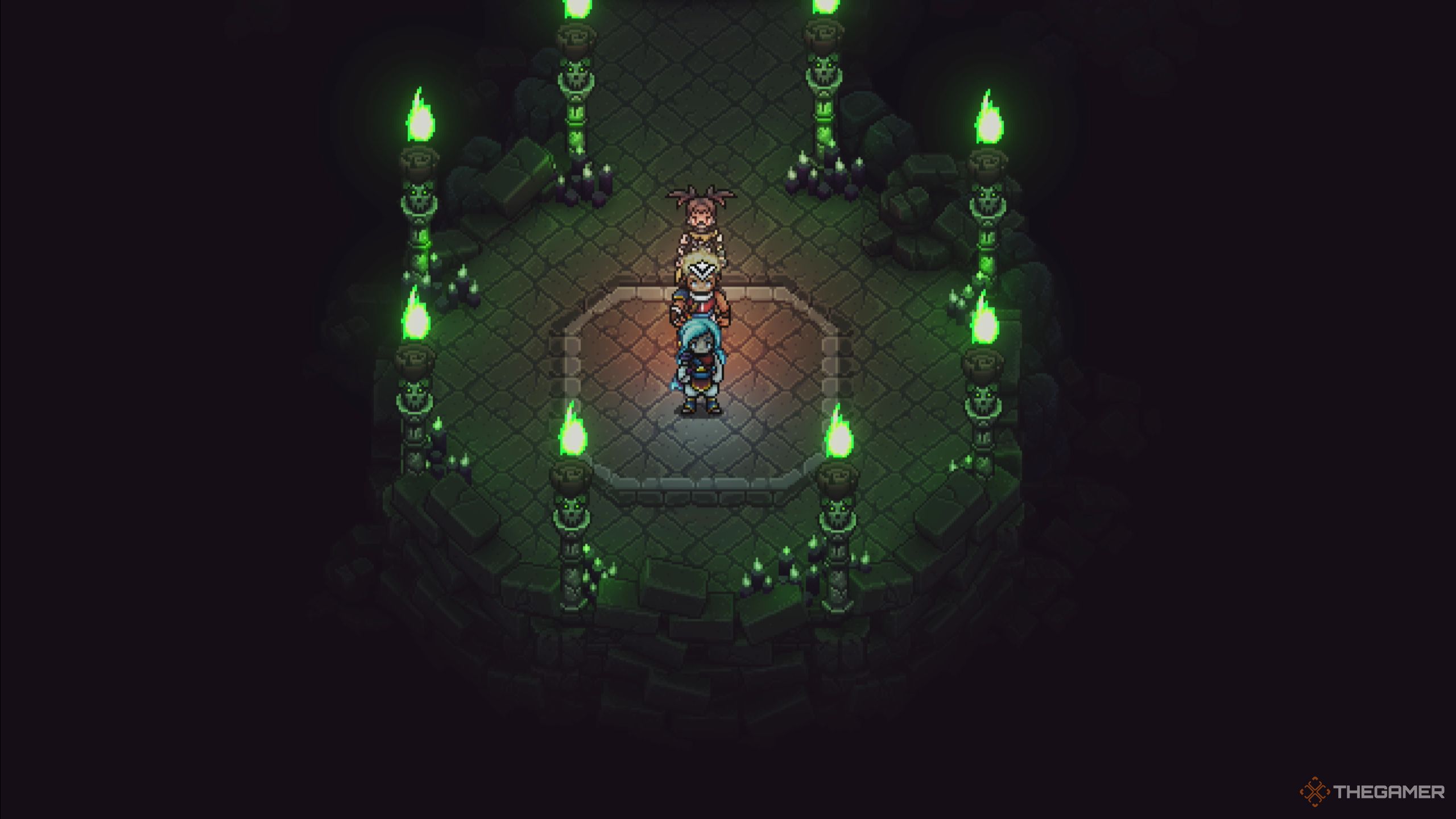 Sea Of Stars: Standing on center platform surrounded by candles in Romaya&rsquo;s Secret Passage
