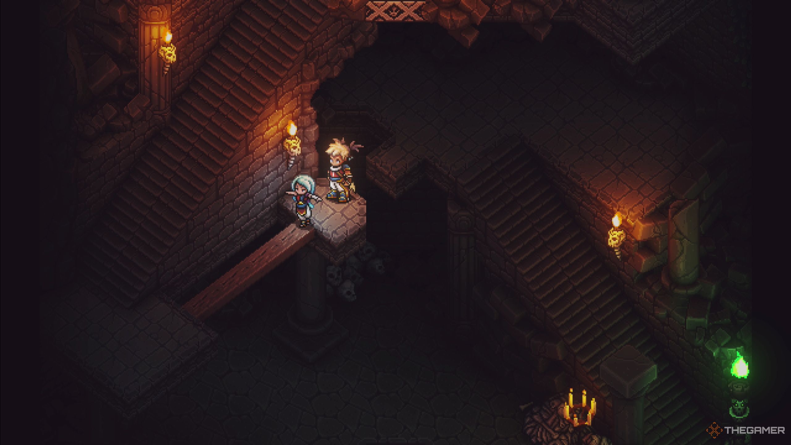 Sea Of Stars: Inside the half-sunken tower, climbing the stairs