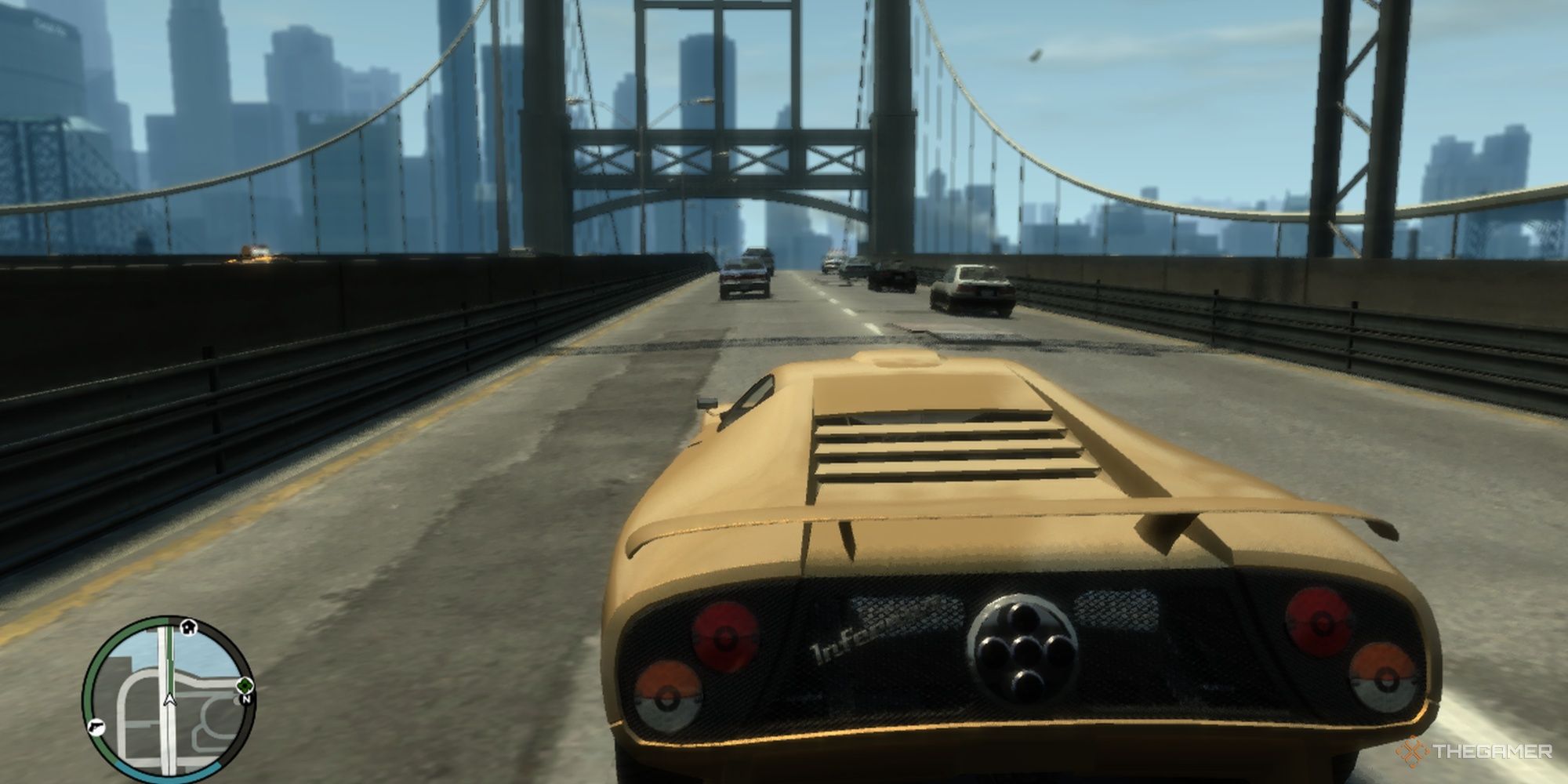 Driving around in Grand Theft Auto 4