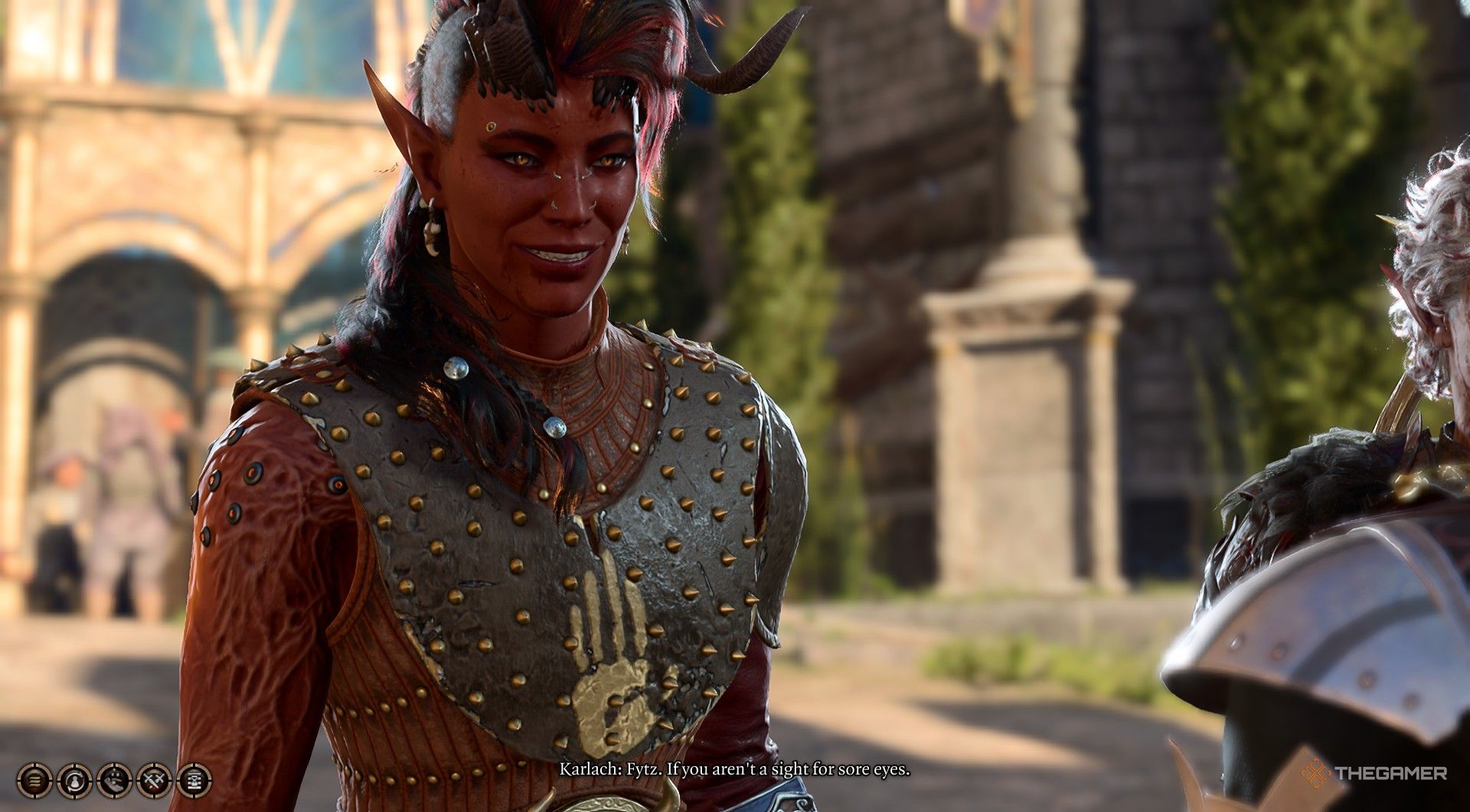 Karlach Exlaims with excitement as she reunites with Fytz the Firecracker in Baldur&rsquo;s Gate 3.