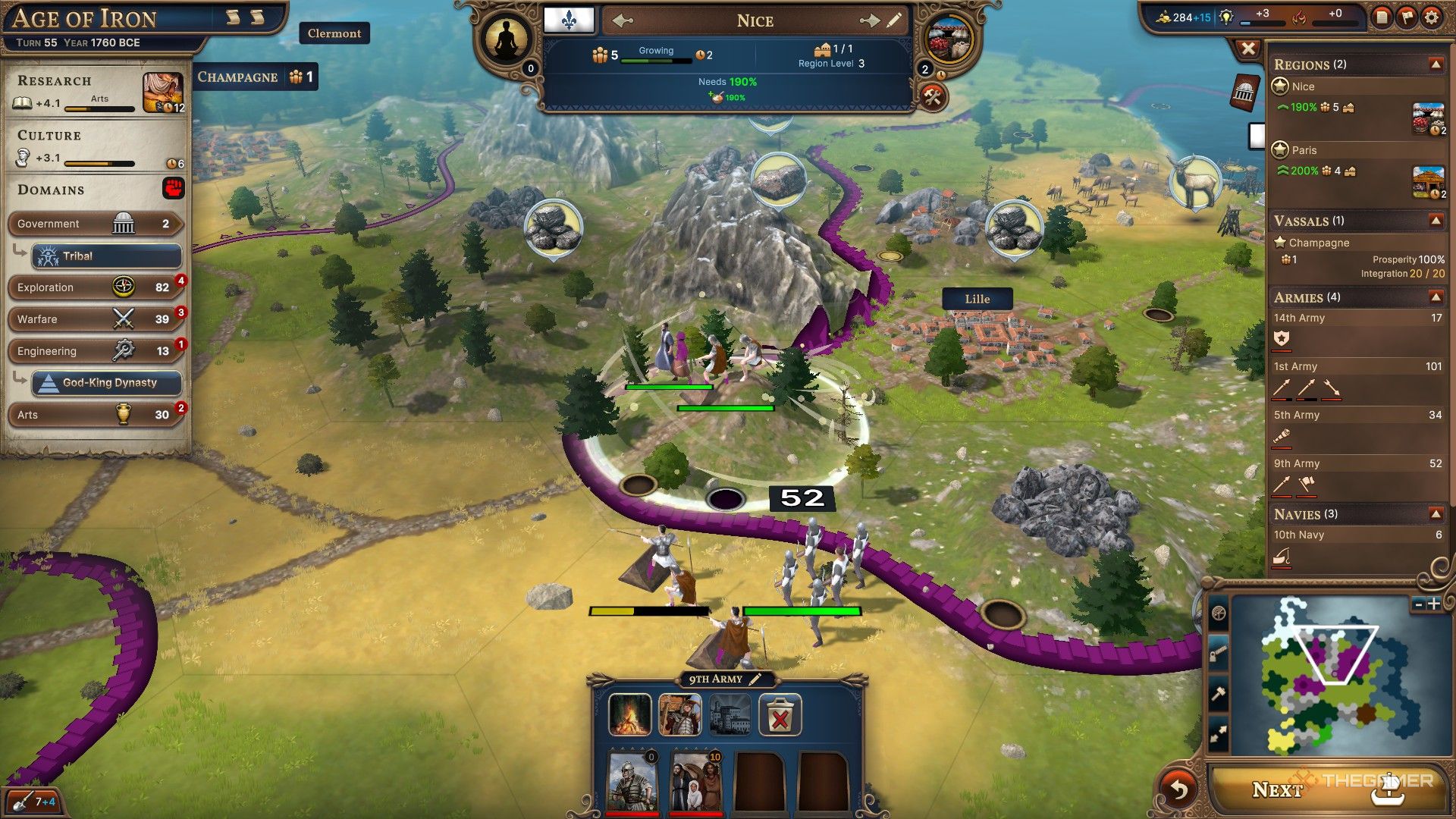 a unit of spearmen escort settlers in millennia