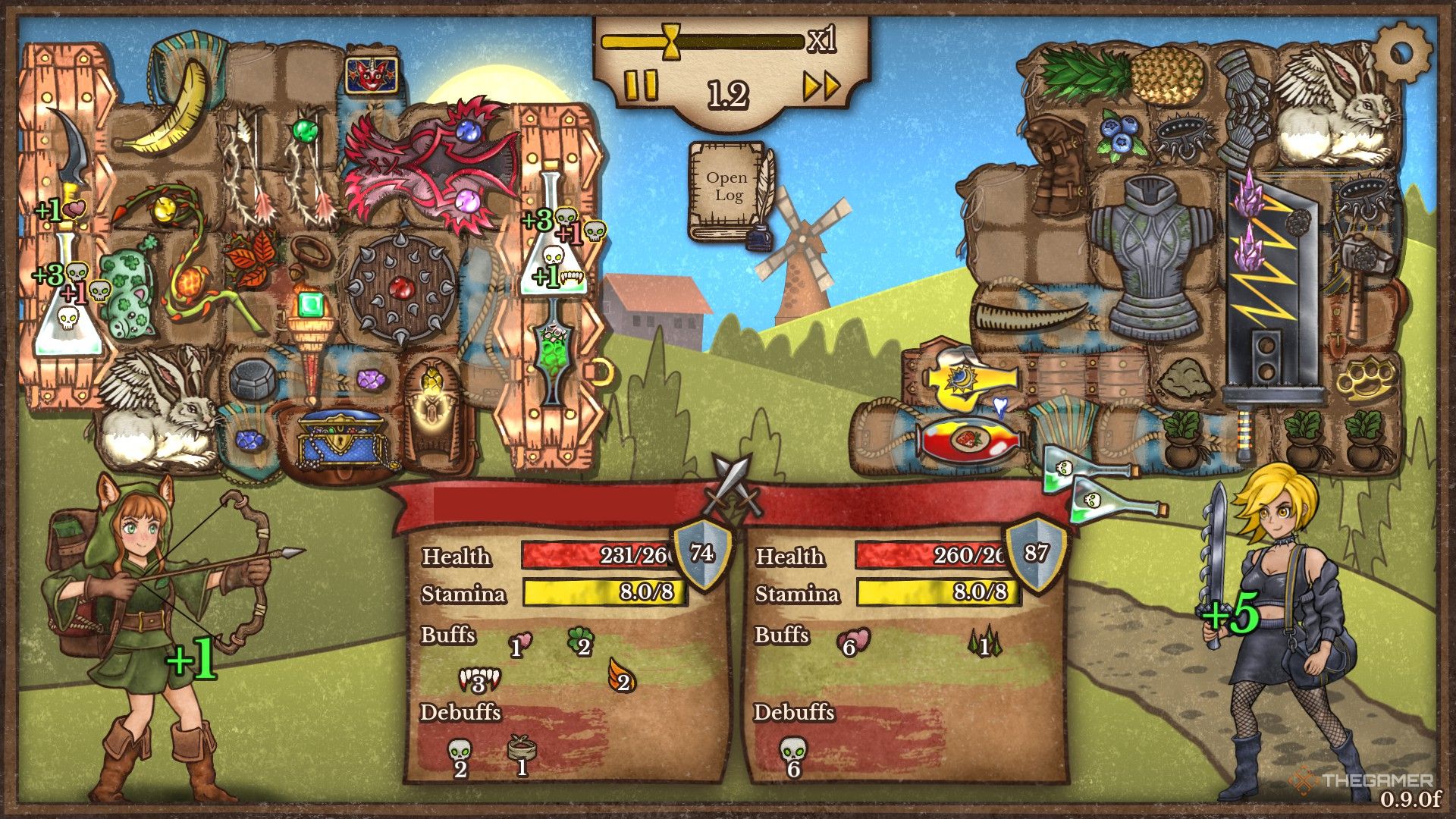 a pathfinder inflicts pestilence on her opponent in backpack battles