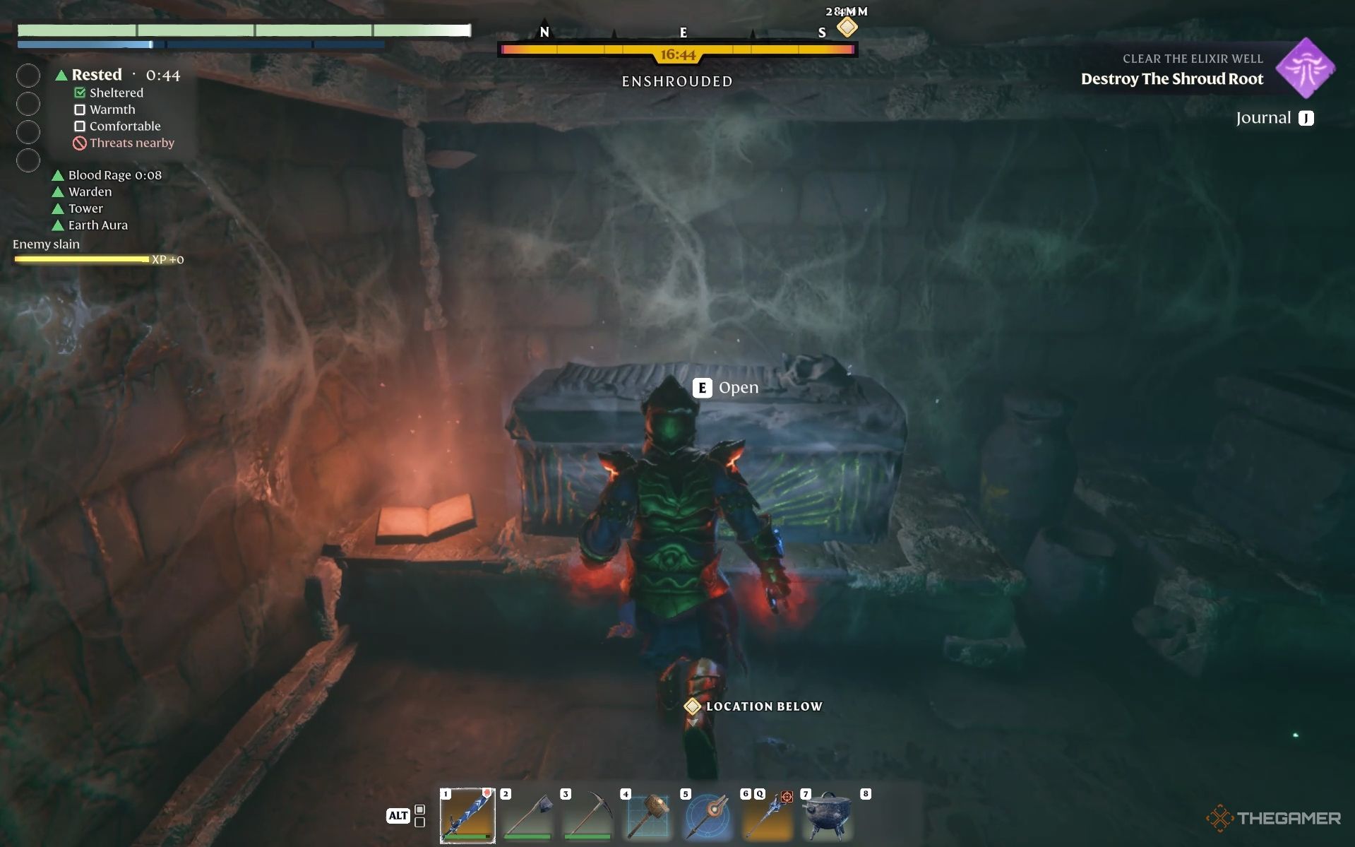 Coffin Chest containing The Guard of the North Chestplate in Enshrouded