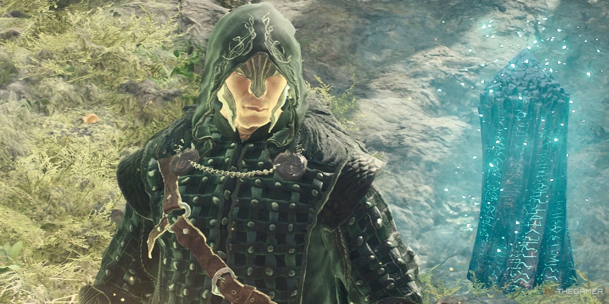 The Arisen stands beside a Portcrystal in Dragon's Dogma 2.