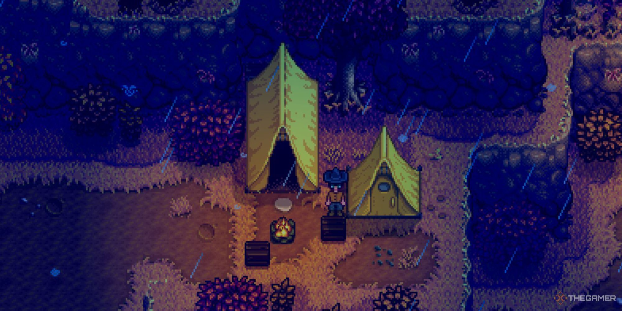 Feature Image of the Tent Kit Pitched Near Linuses Tent In Stardew Valley