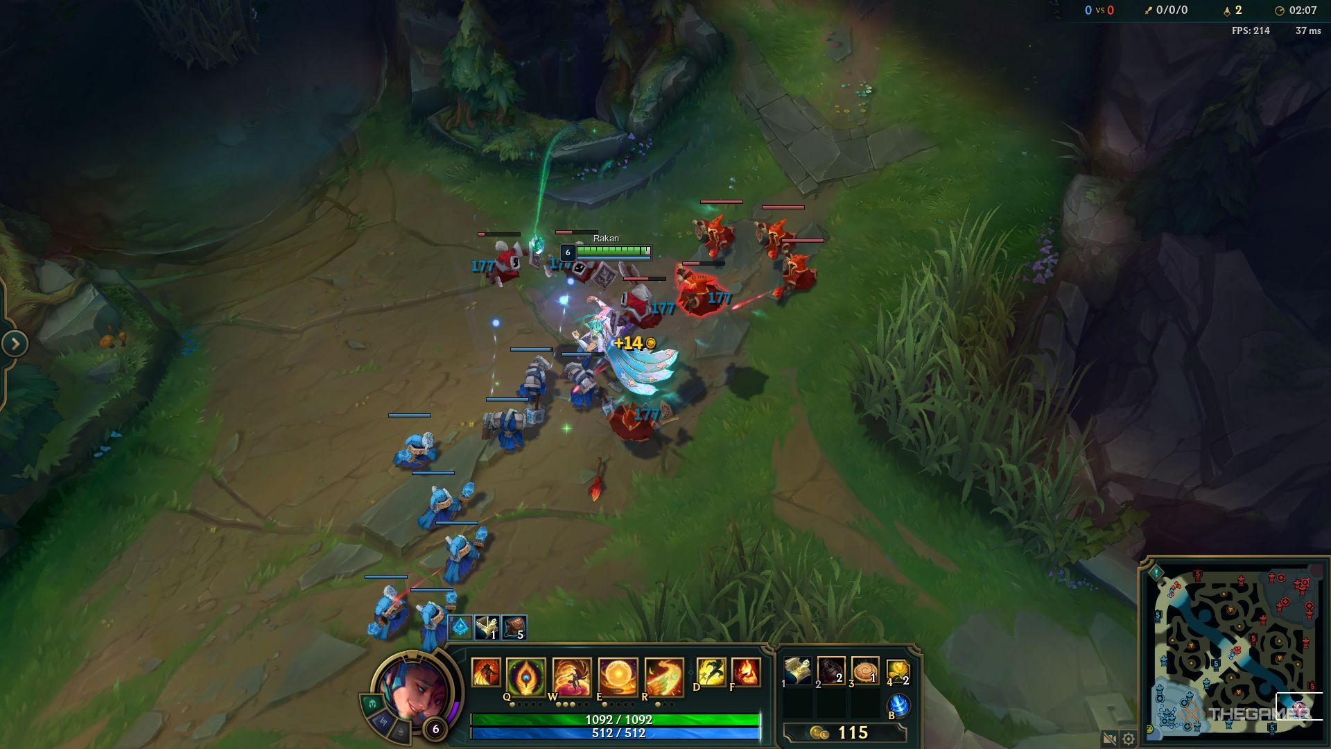 A support item processing in League of Legends.