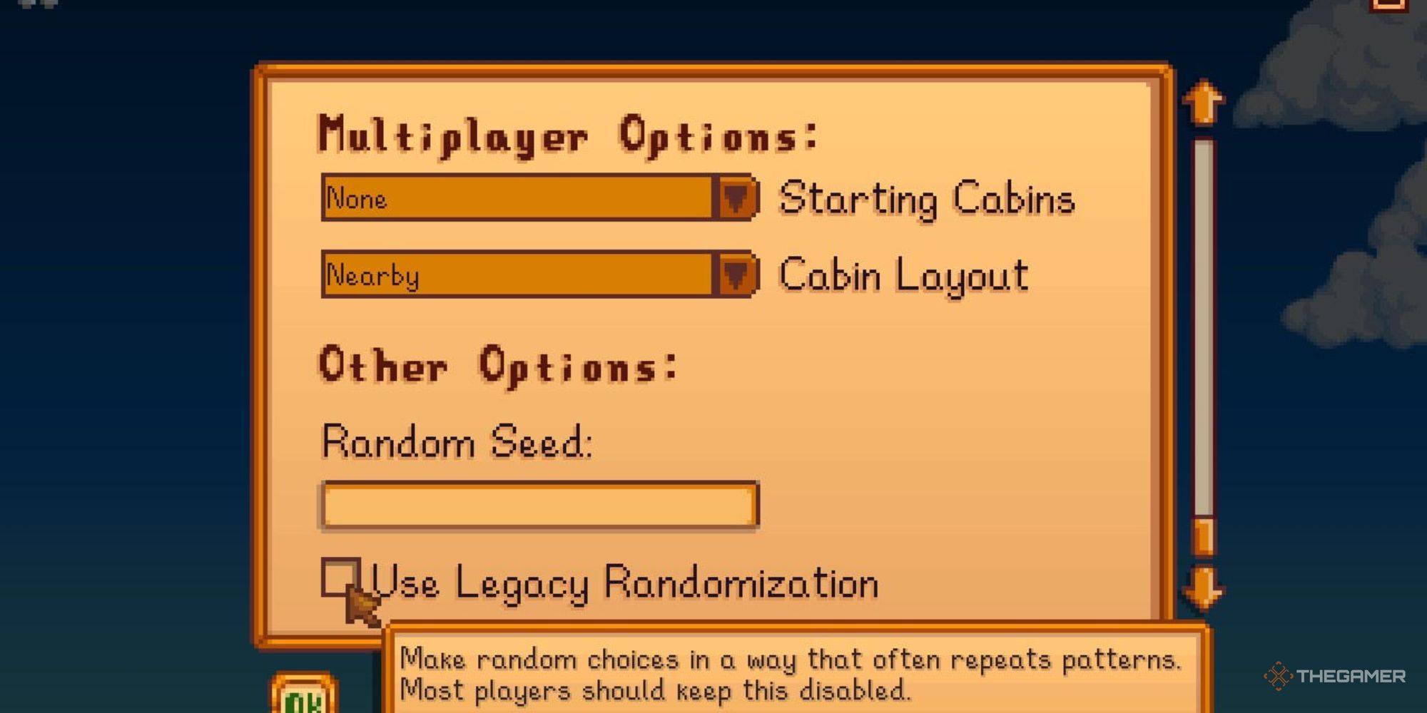 description of legacy randomization in Stardew Valley
