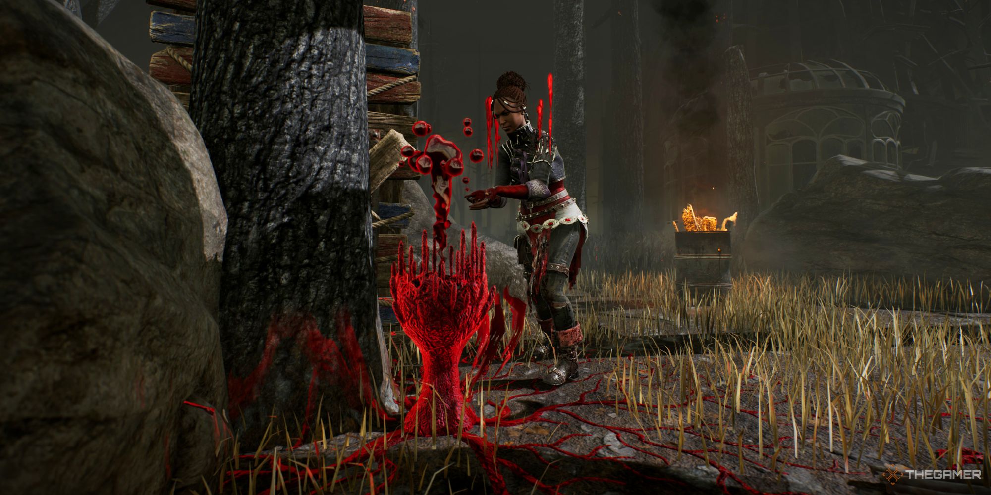 Elodie puts a Blood Droplet in a Blood Basin.