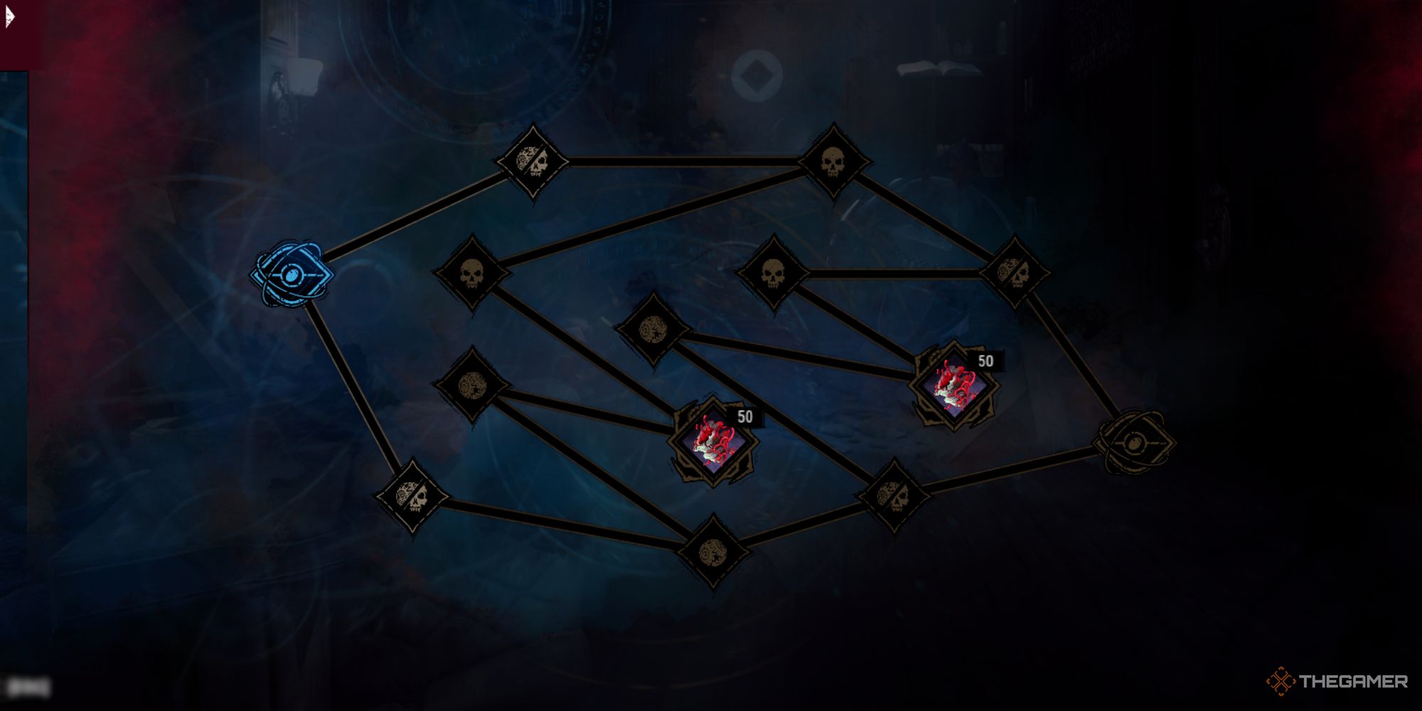 The Tome challenge web for the Blood Moon event.