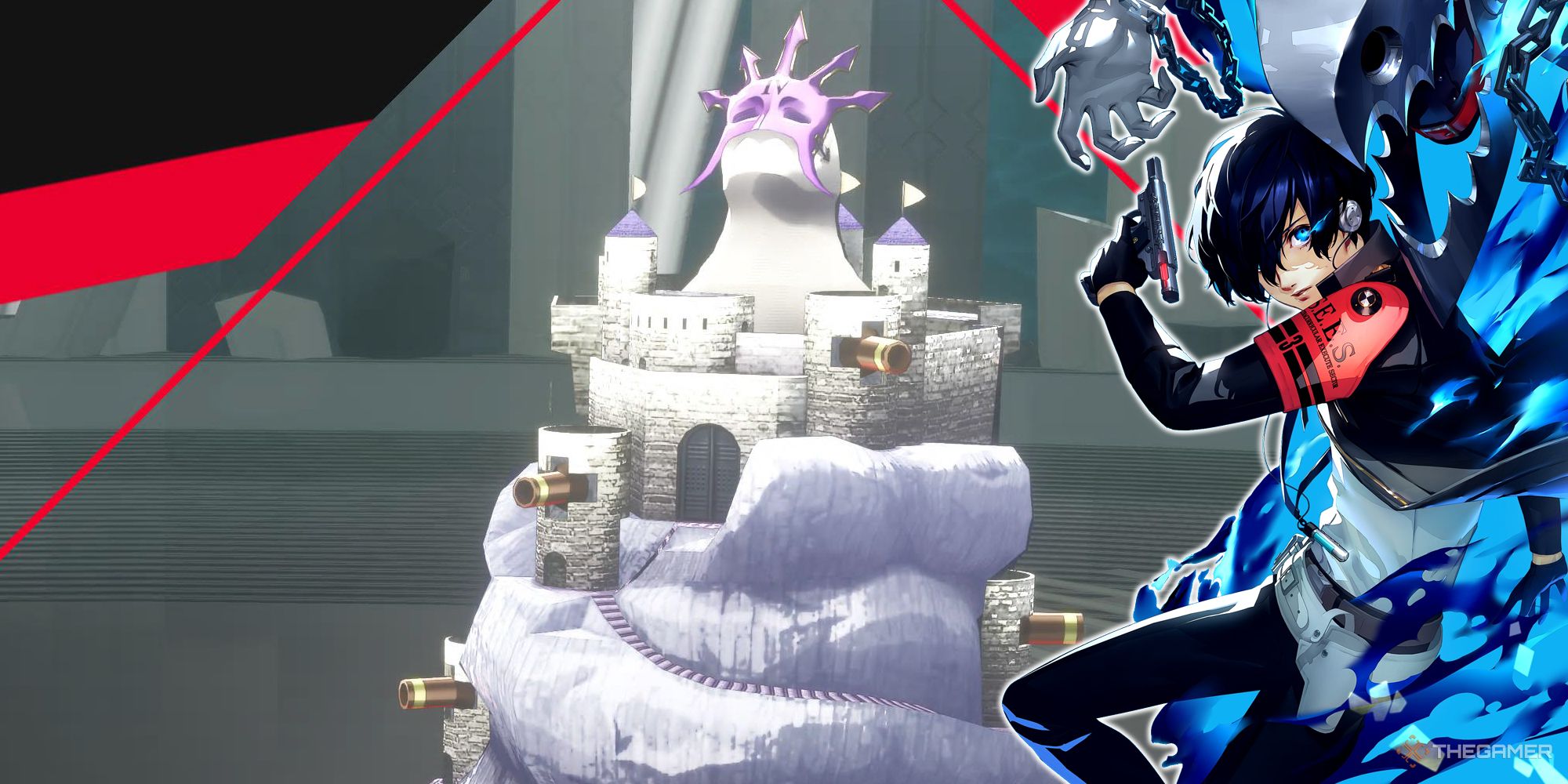 Persona 3 Reload Comeback Castle with cover art overlay