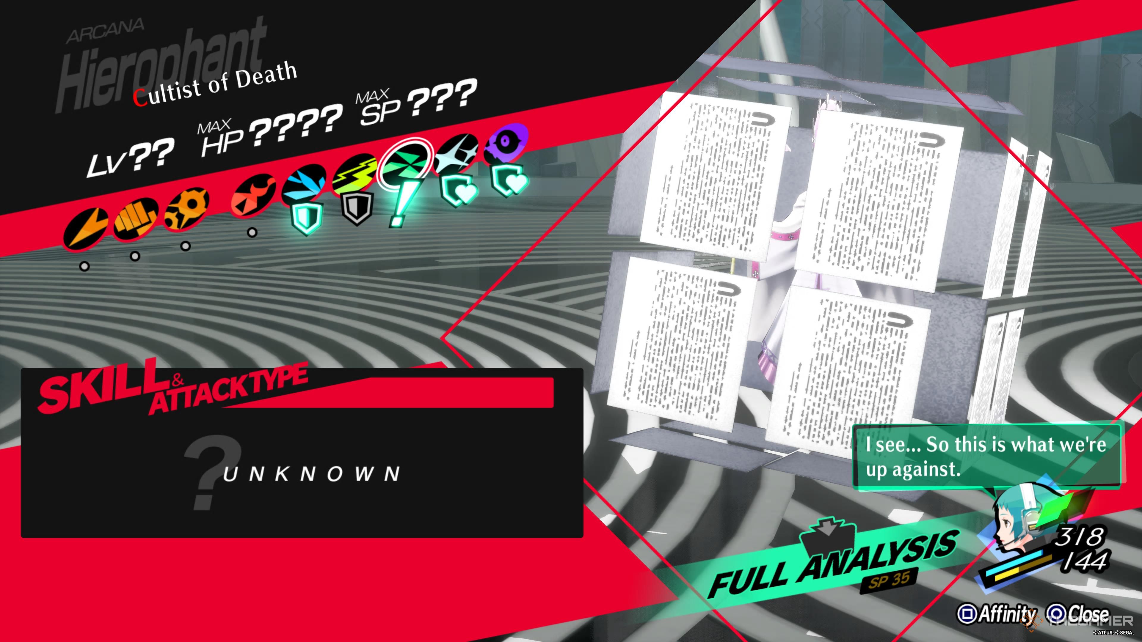 Persona 3 Reload Cultist of Death overview