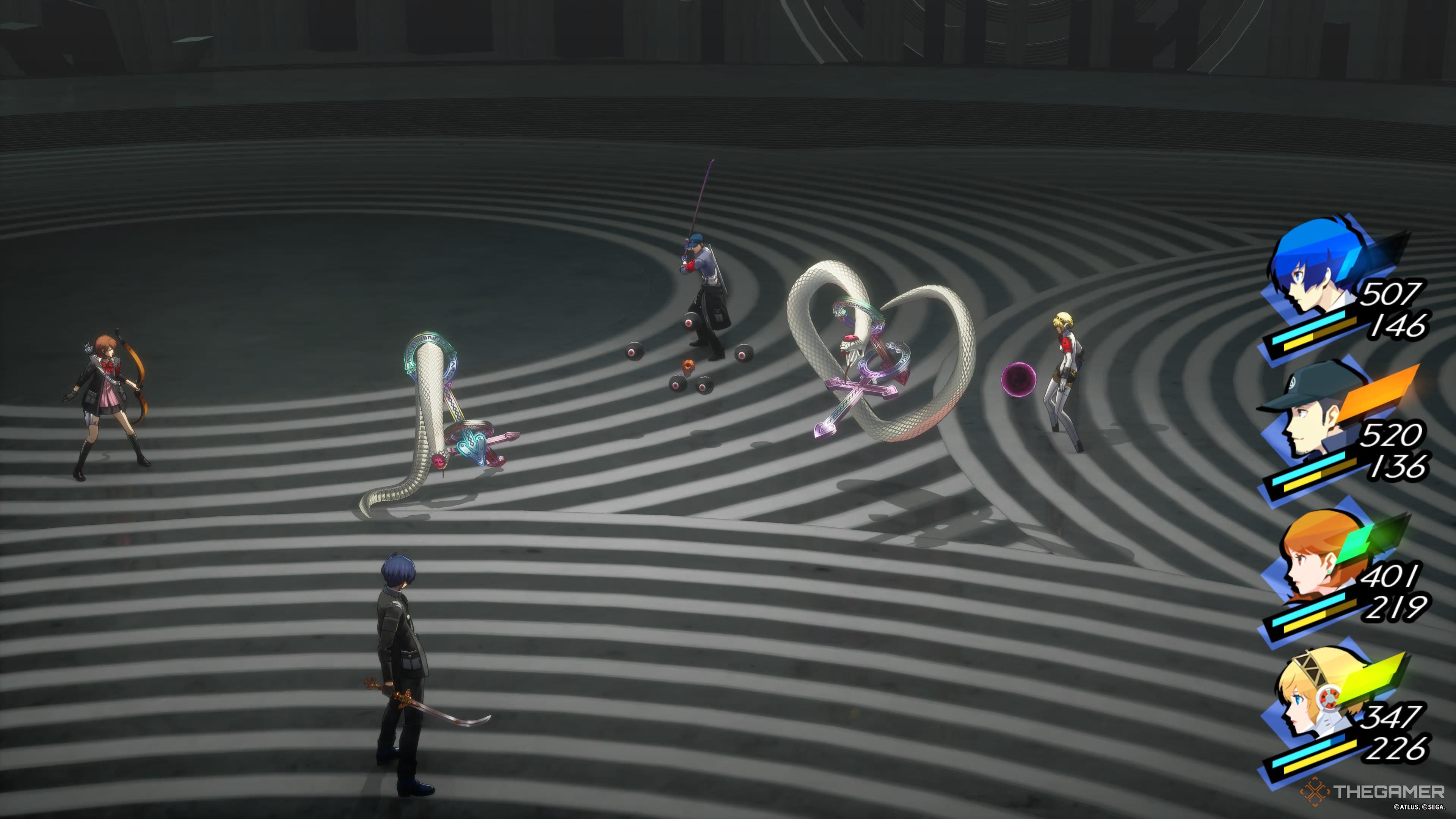 Persona 3 Reload party fighting appropriating noble and serpents
