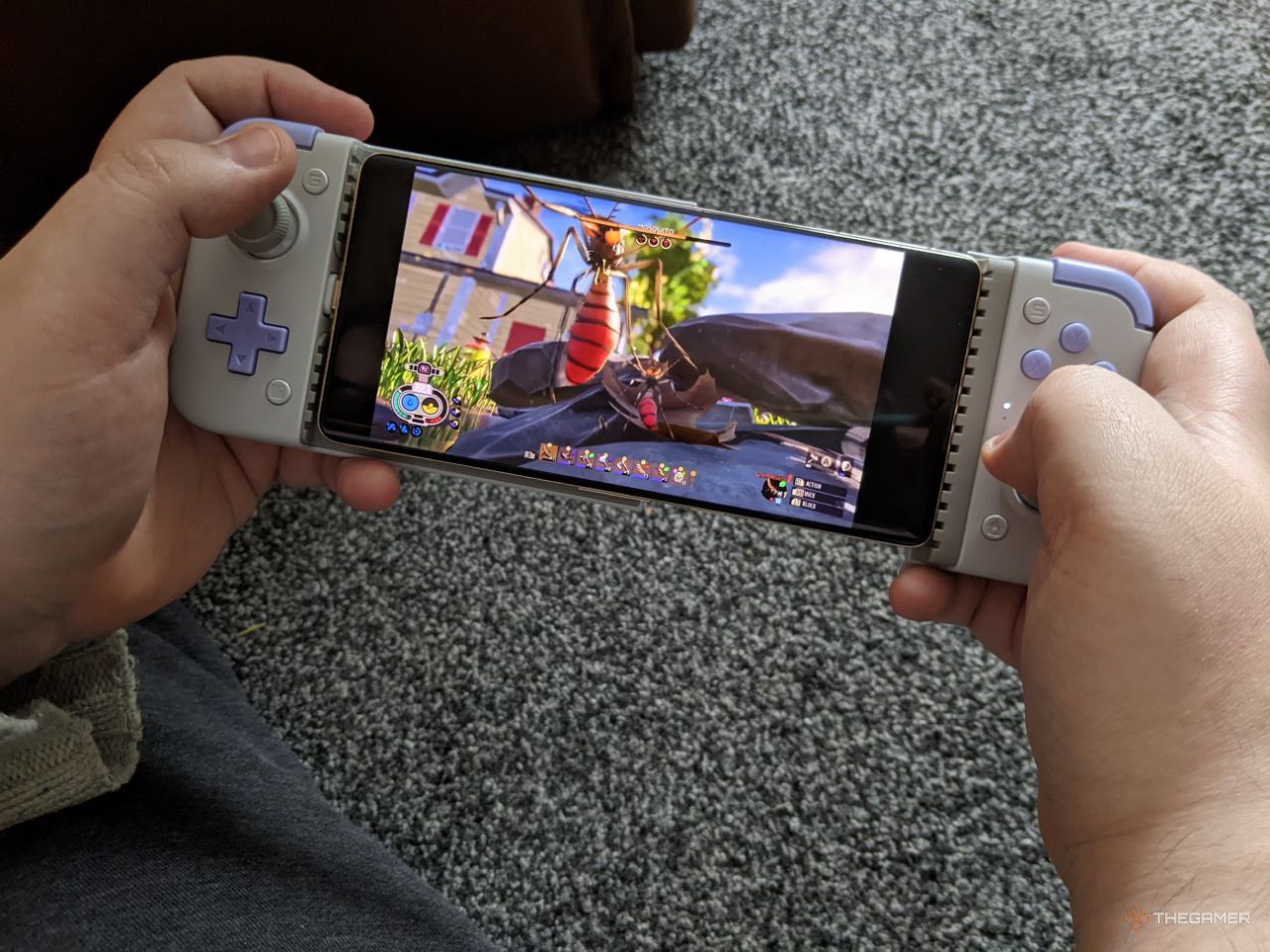 GameSir X2s playing Grounded