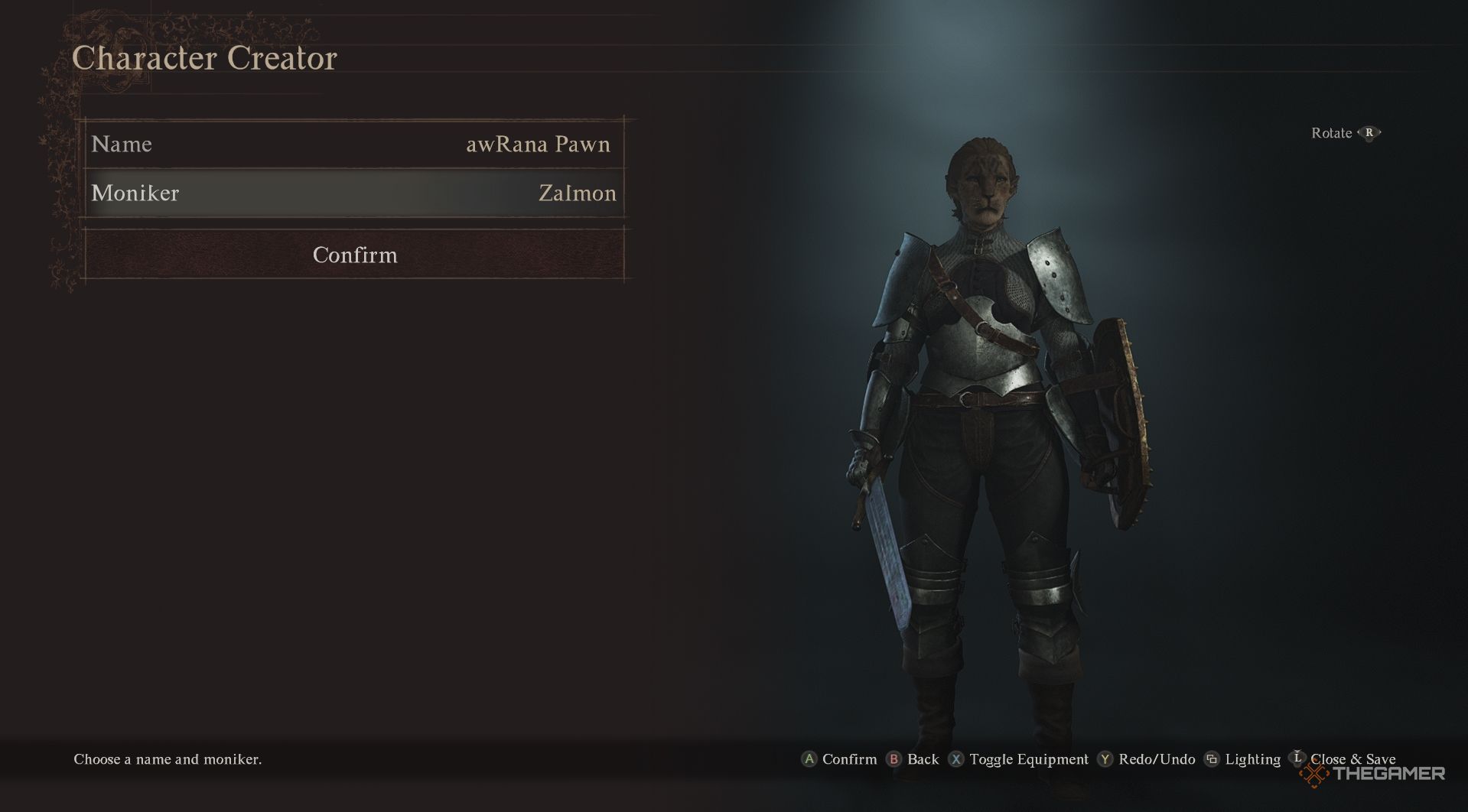 selecting Moniker for Pawn in Dragon&rsquo;s Dogma 2