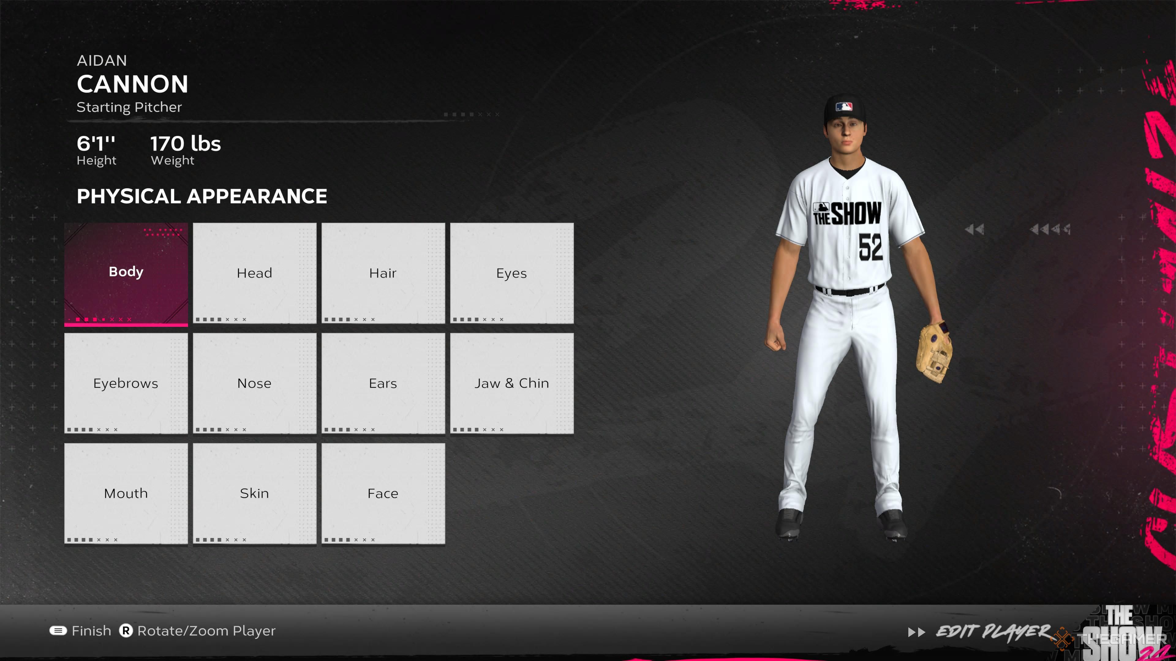 TheGamer&rsquo;s very own Aidan Cannon, as rendered in MLB The Show 24