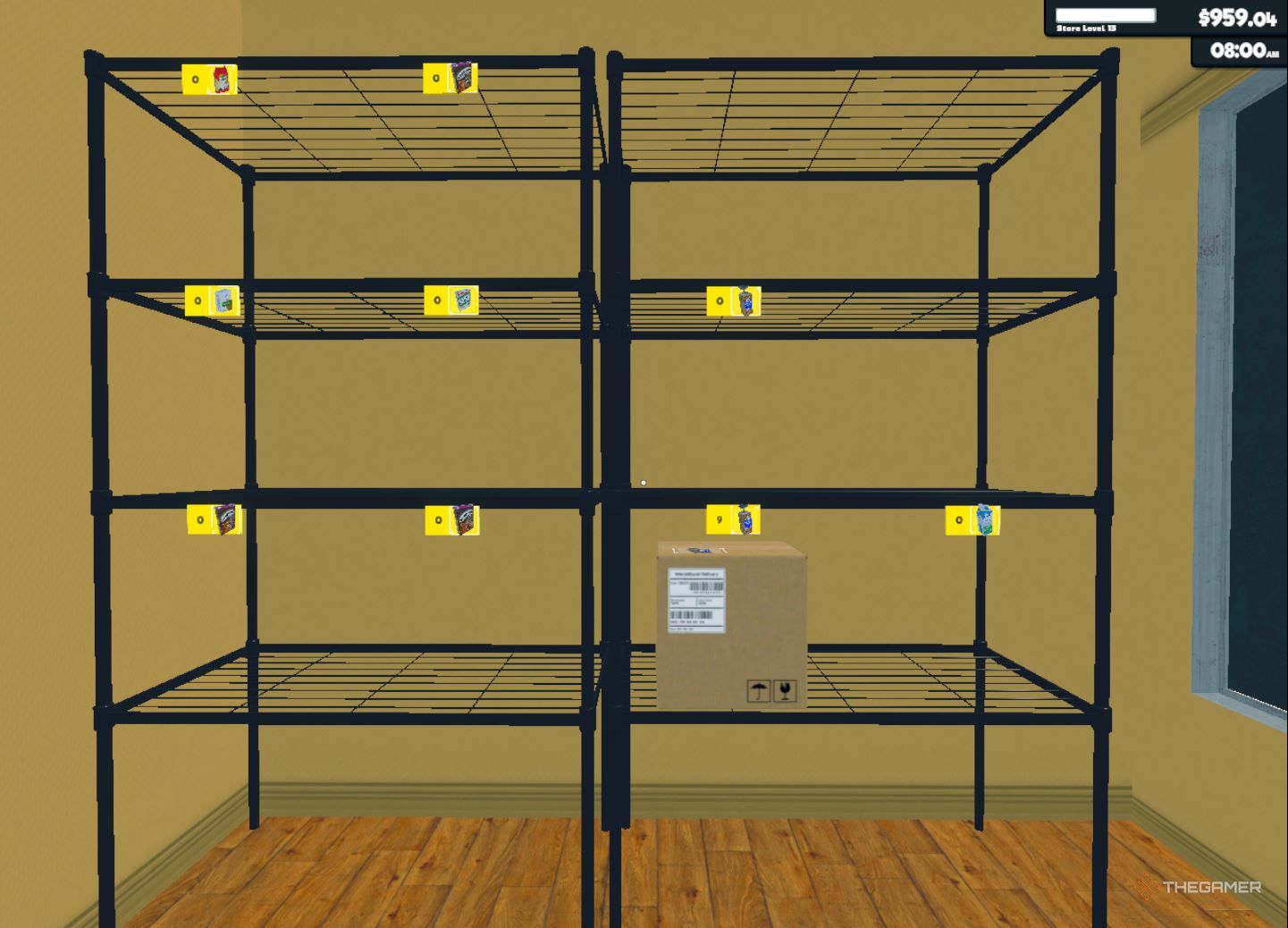 Supermarket Simulator Storage Unit with Two Racks-1