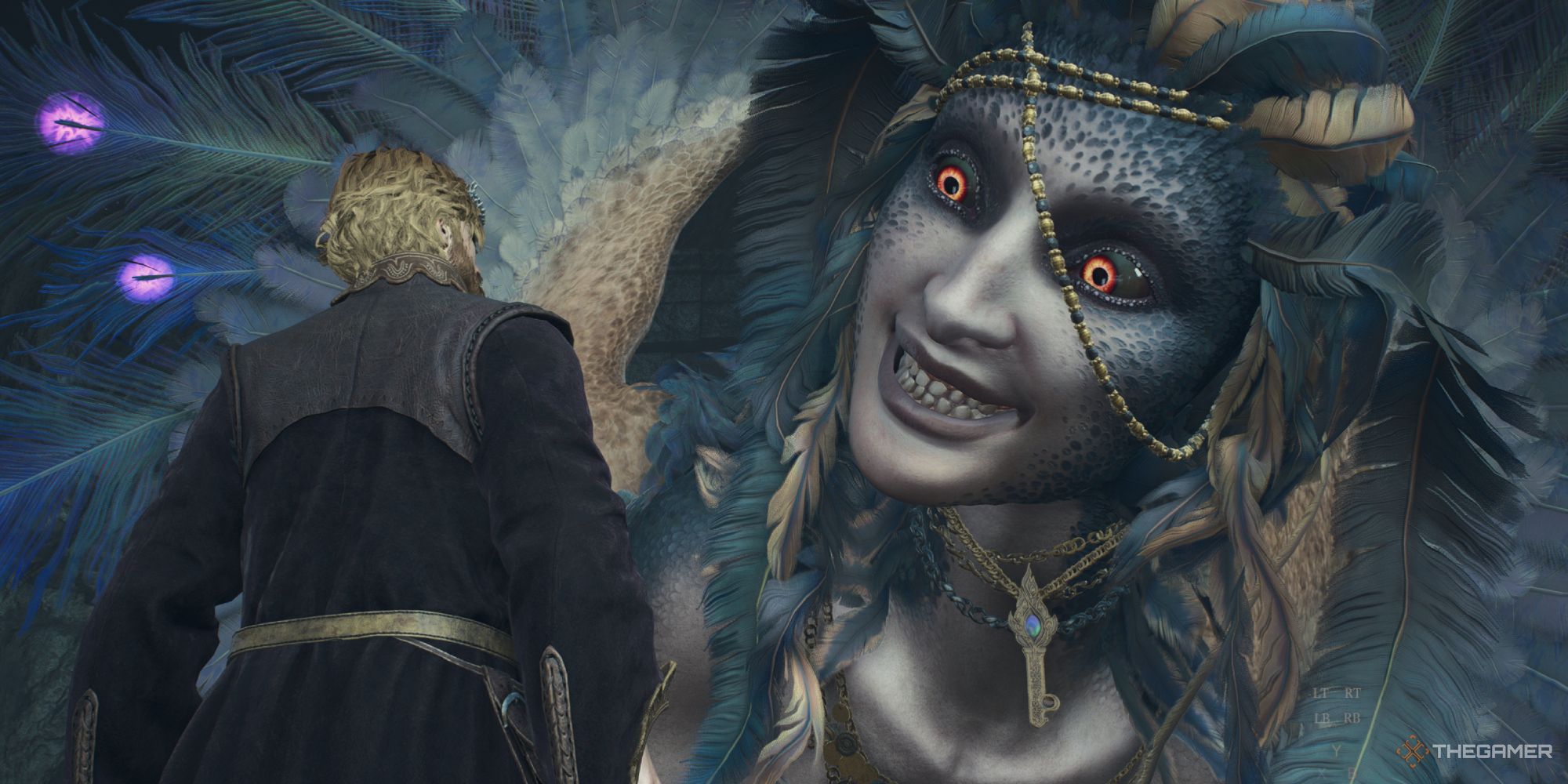 The Sphinx is looking at the Arisen with a scary face - Dragon's Dogma 2