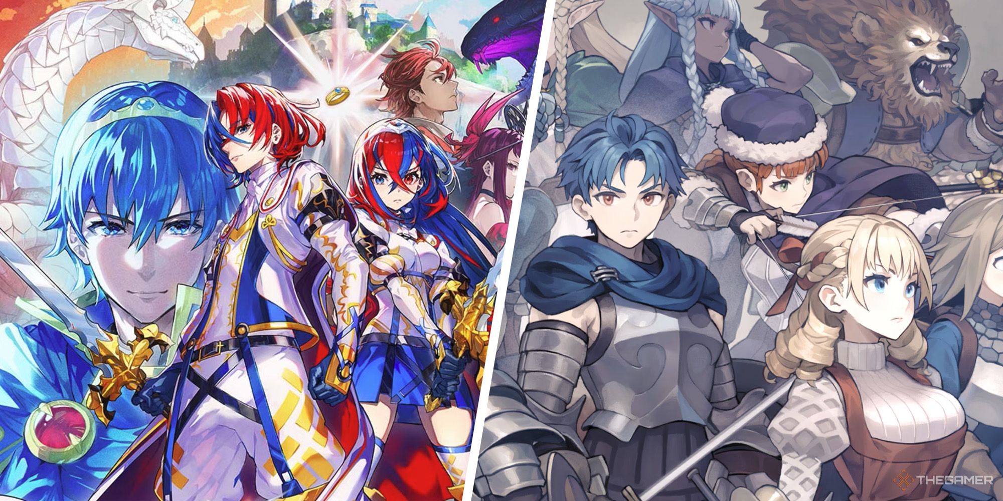 Split image of Unicorn Overlord and Fire Emblem Engage