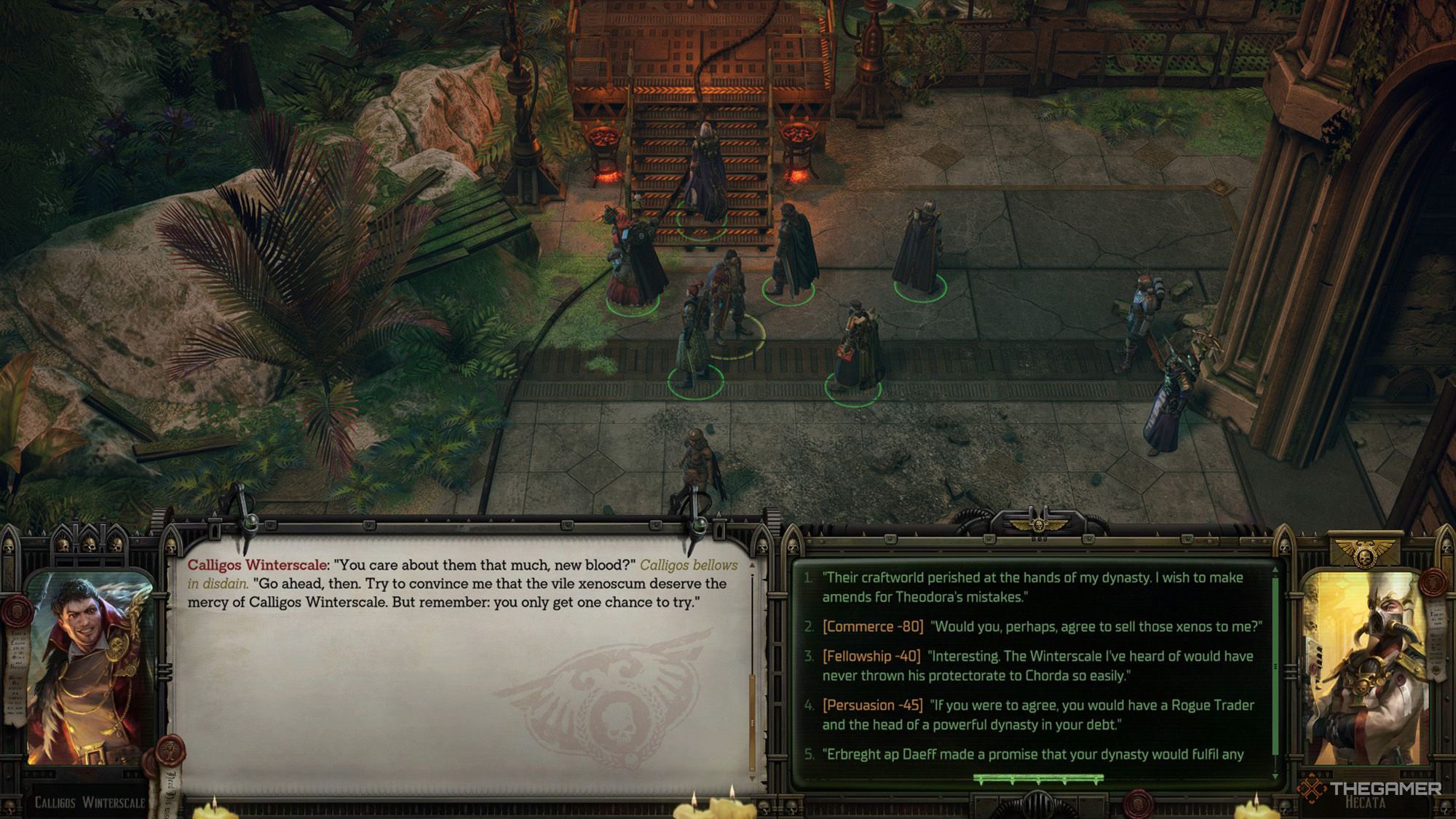 Warhammer 40000 Rogue Trader - Speaking Calligos In Dweller's Camp