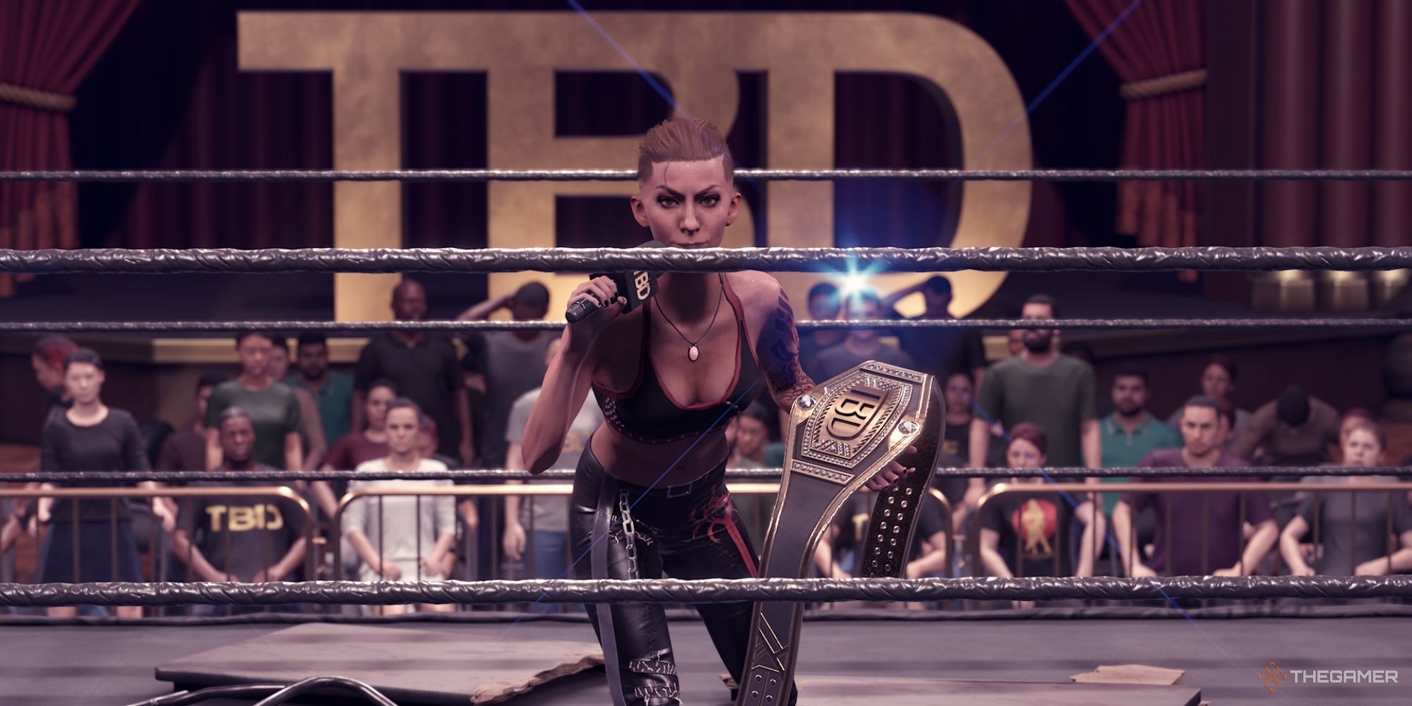 WWE 2K24 Screenshot Of MyRise Unleashed Protagonist