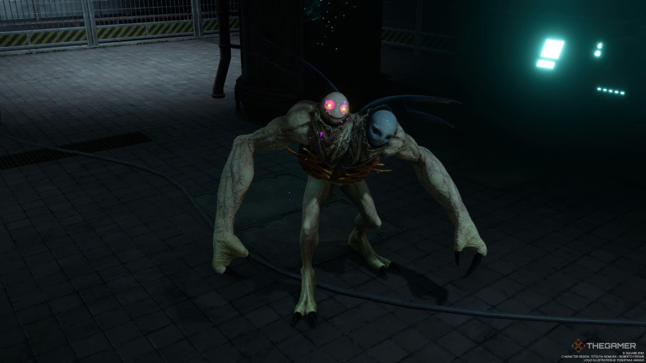 The Yin and Yang enemy approaching Cait Sith in Final Fantasy 7 Rebirth.