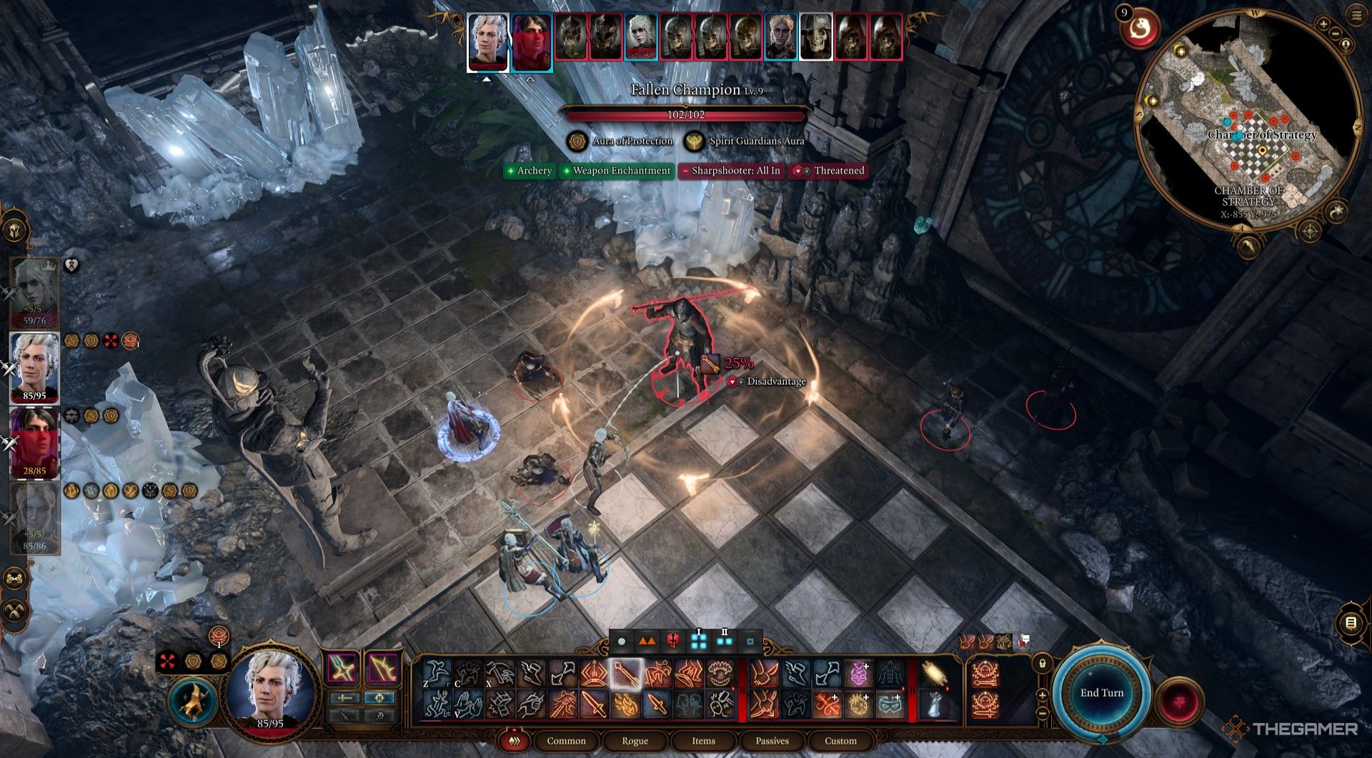 Fallen Champion appears after player fails the Chamber of Strategy in Baldur's Gate 3.