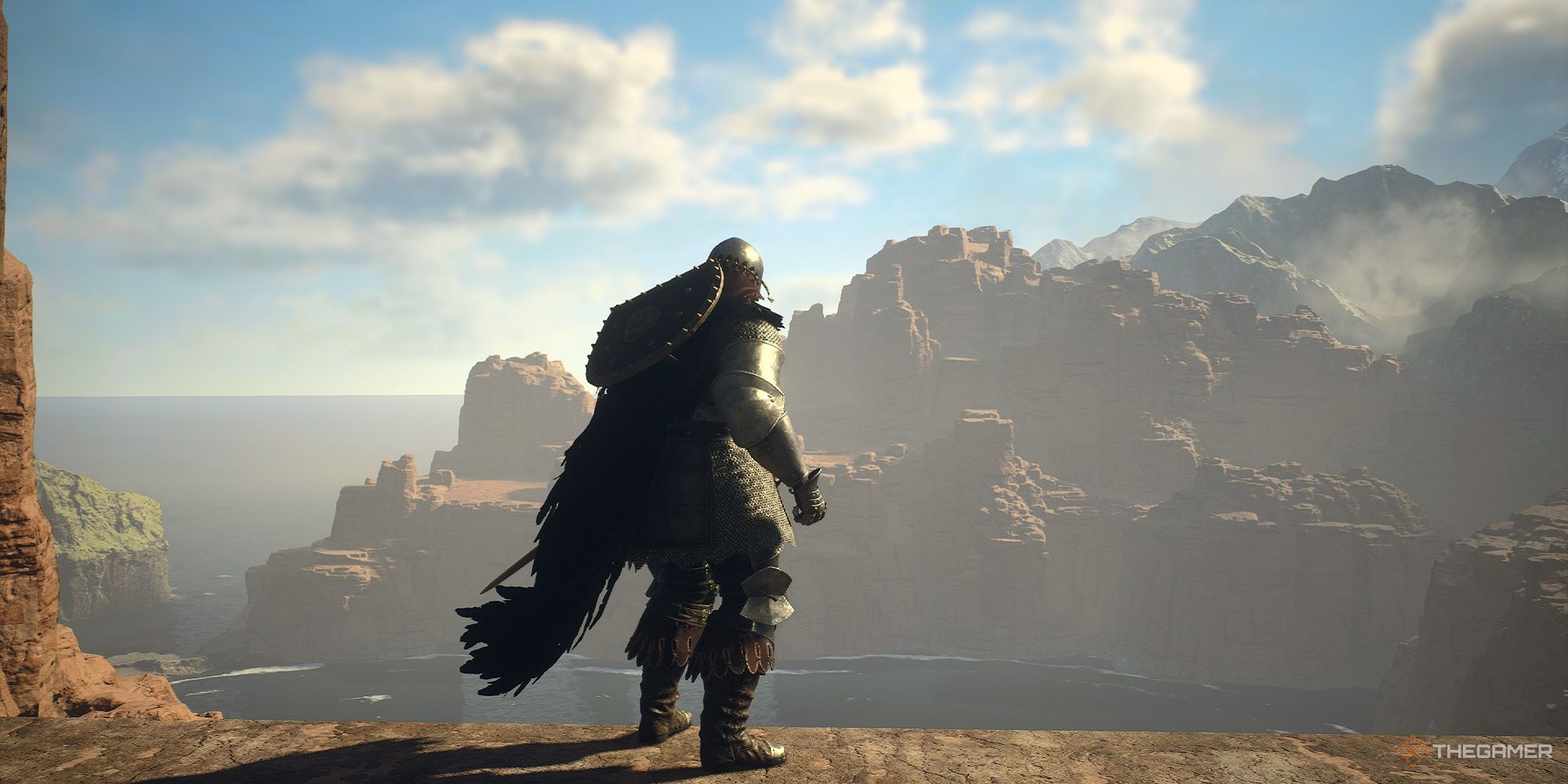 a beastren arisen looks out over battahl in dragon's dogma 2