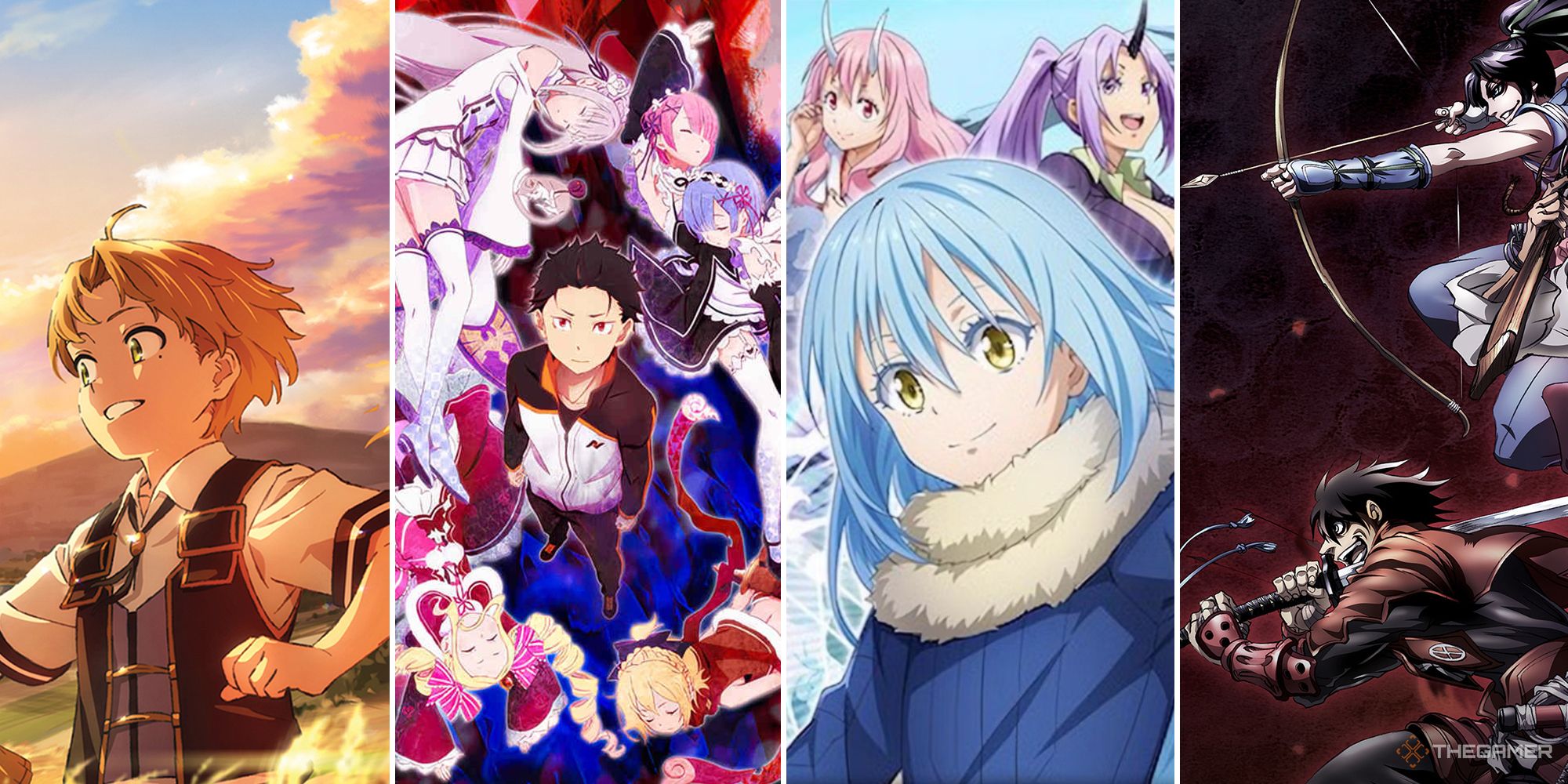 best isekai anime with Jobless Reincarnation, Re:zero, Slime, and Drifters