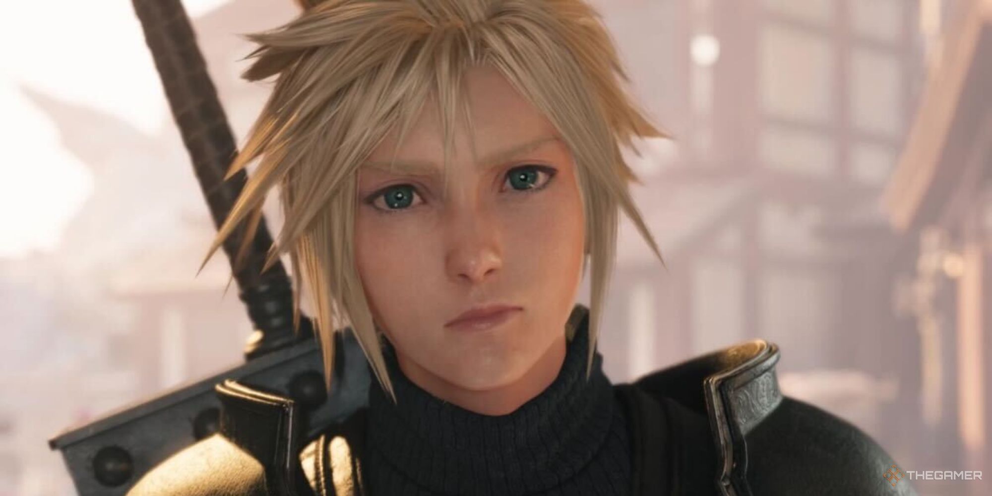 Cloud looking awkward in Final Fantasy 7 Rebirth.