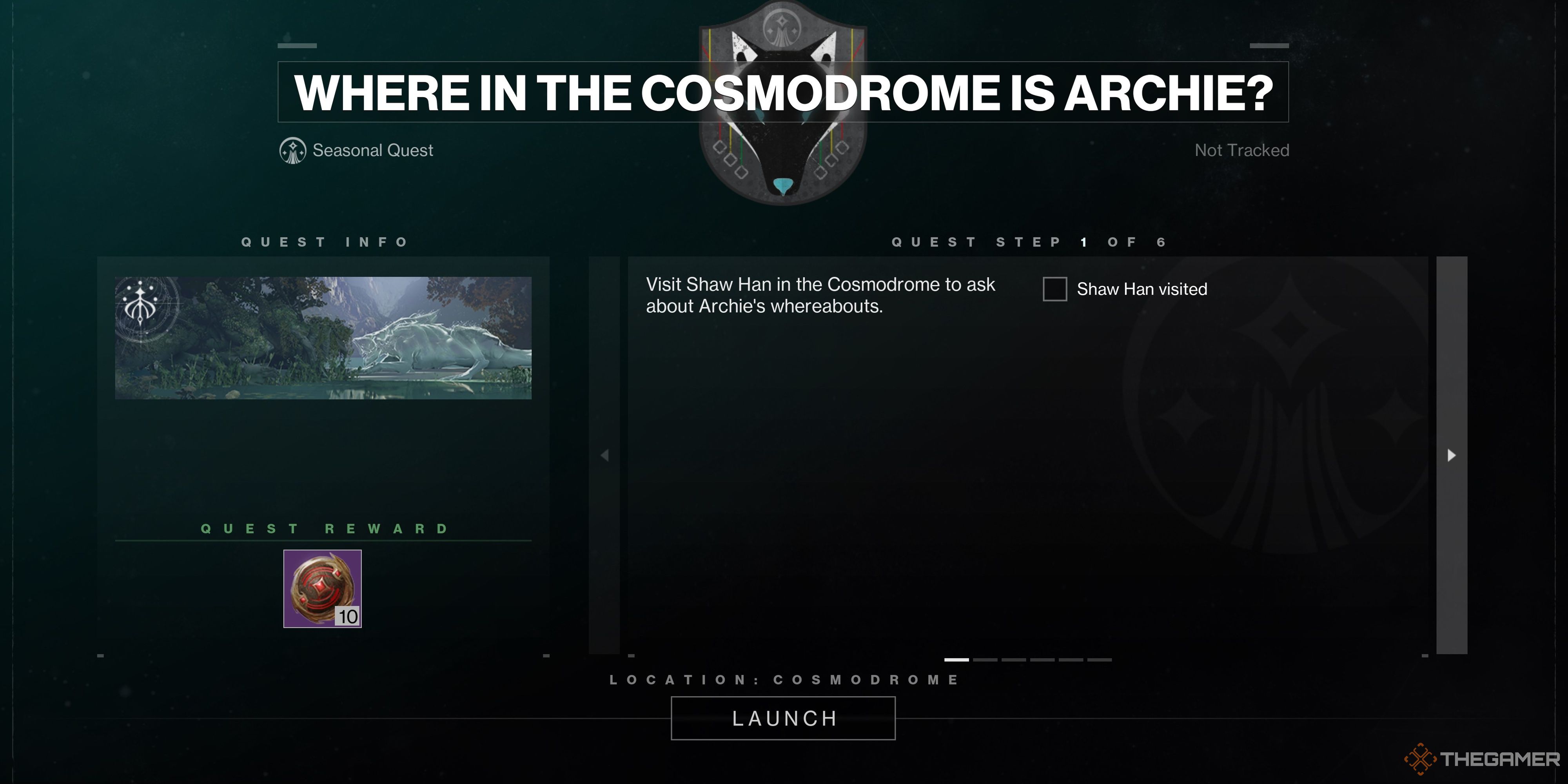 Местоположение космодрома Арчи — Destiny 2: Into the Light