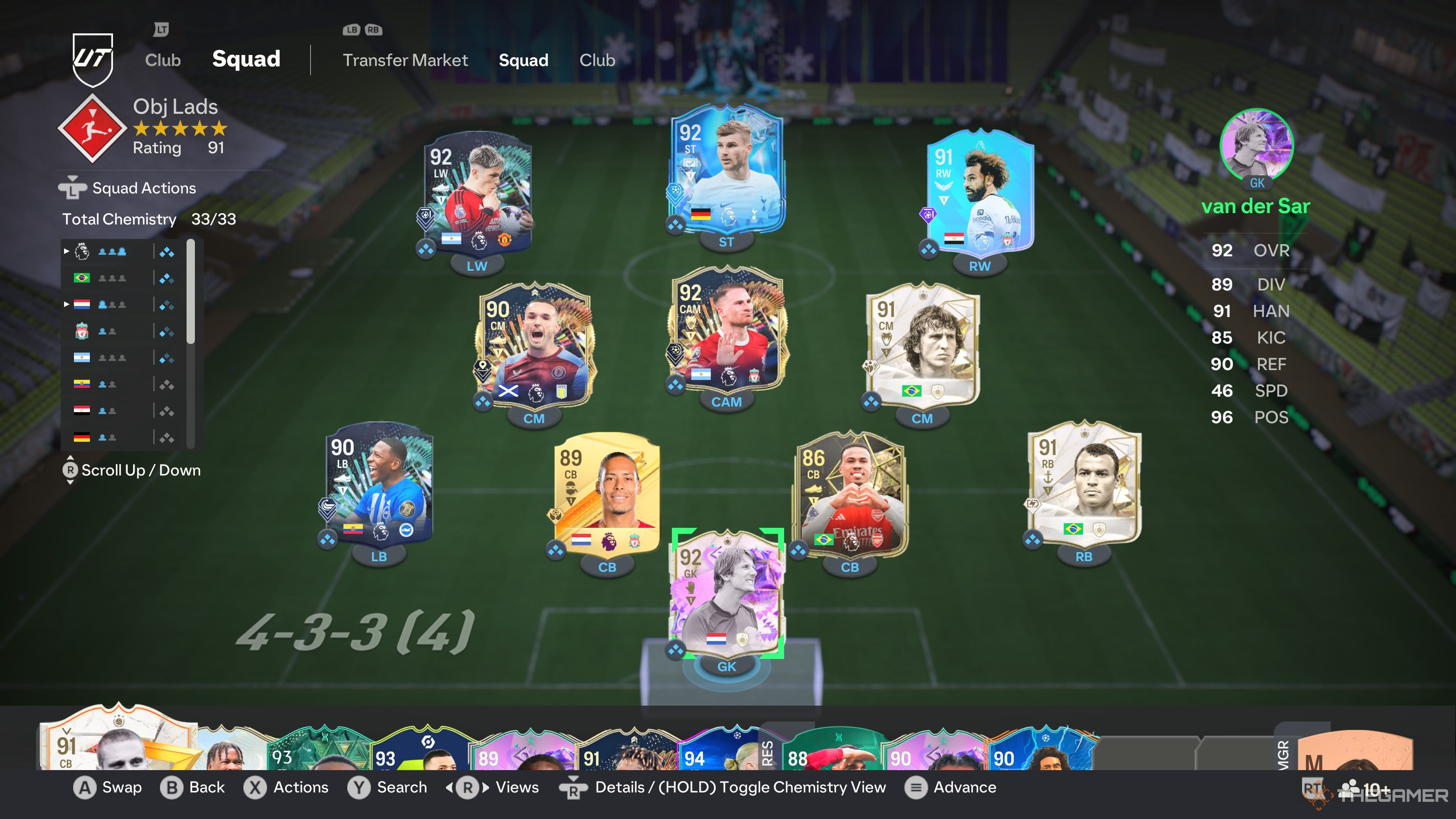 A Team example to complete the Douglas Luiz Challenge in EA Sports FC 24.
