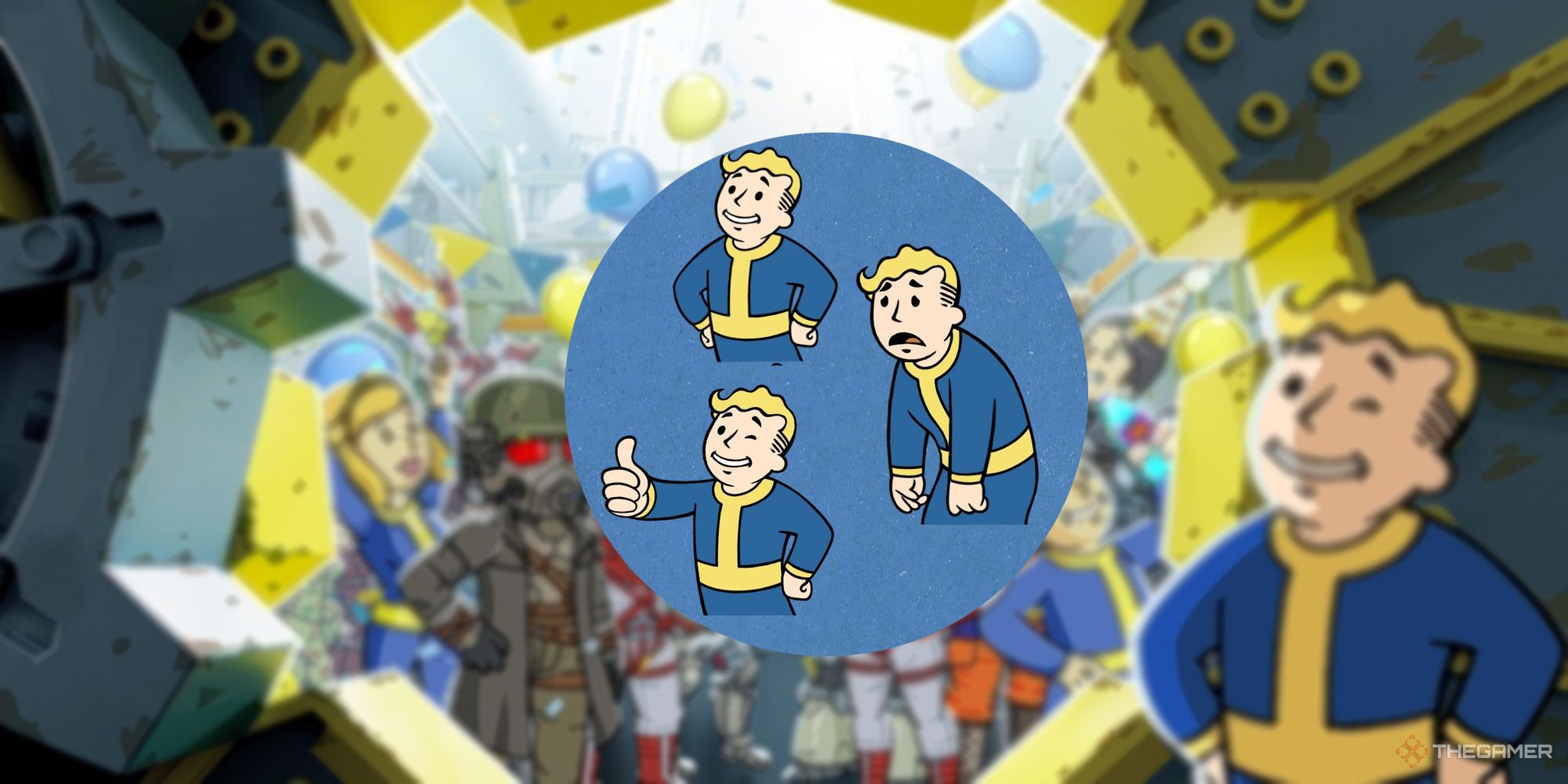 An image from Fallout Shelter showcasing the various stages of happiness your vault dwellers will go through. 