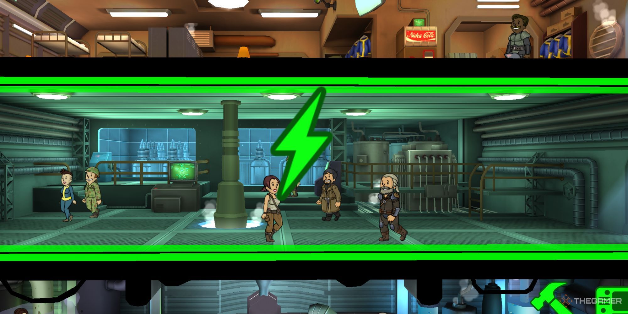 Fallout Shelter Power Plant With Power Ready To Collect