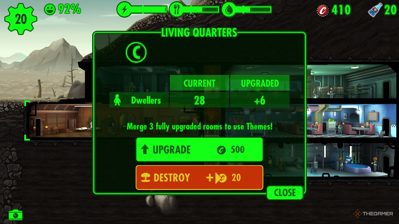 Fallout Shelter Upgrading Rooms