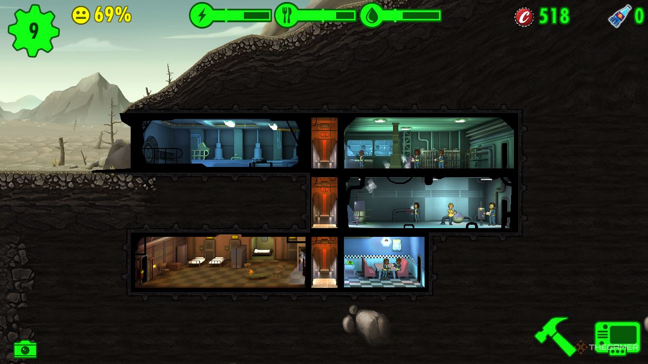 Fallout Shelter Vault rooms