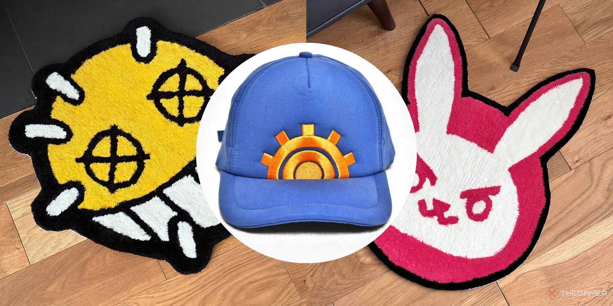 insert coin overwatch rugs and bastion hat