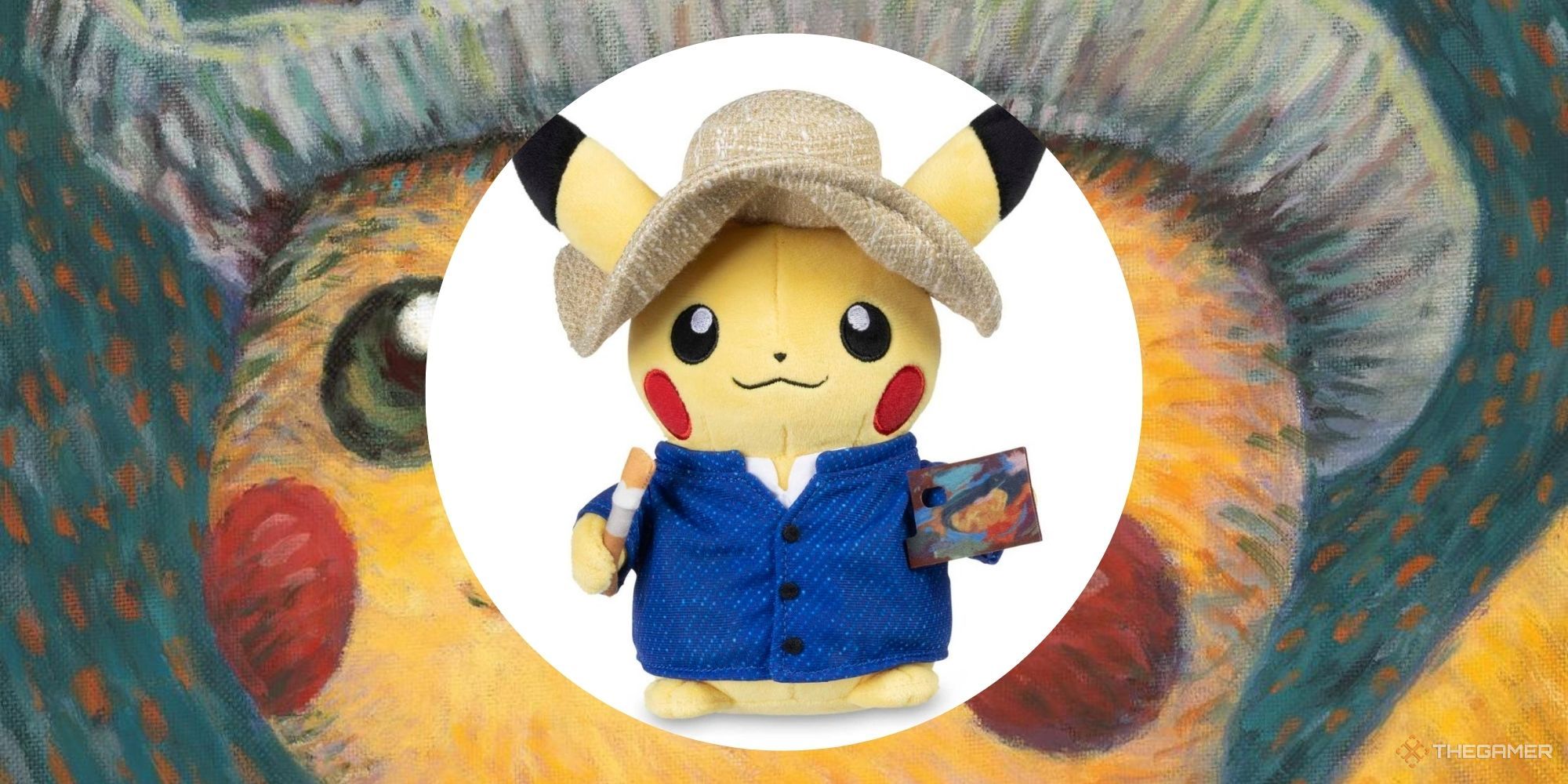 pokemon van gogh pikachu plush on its promo card artwork