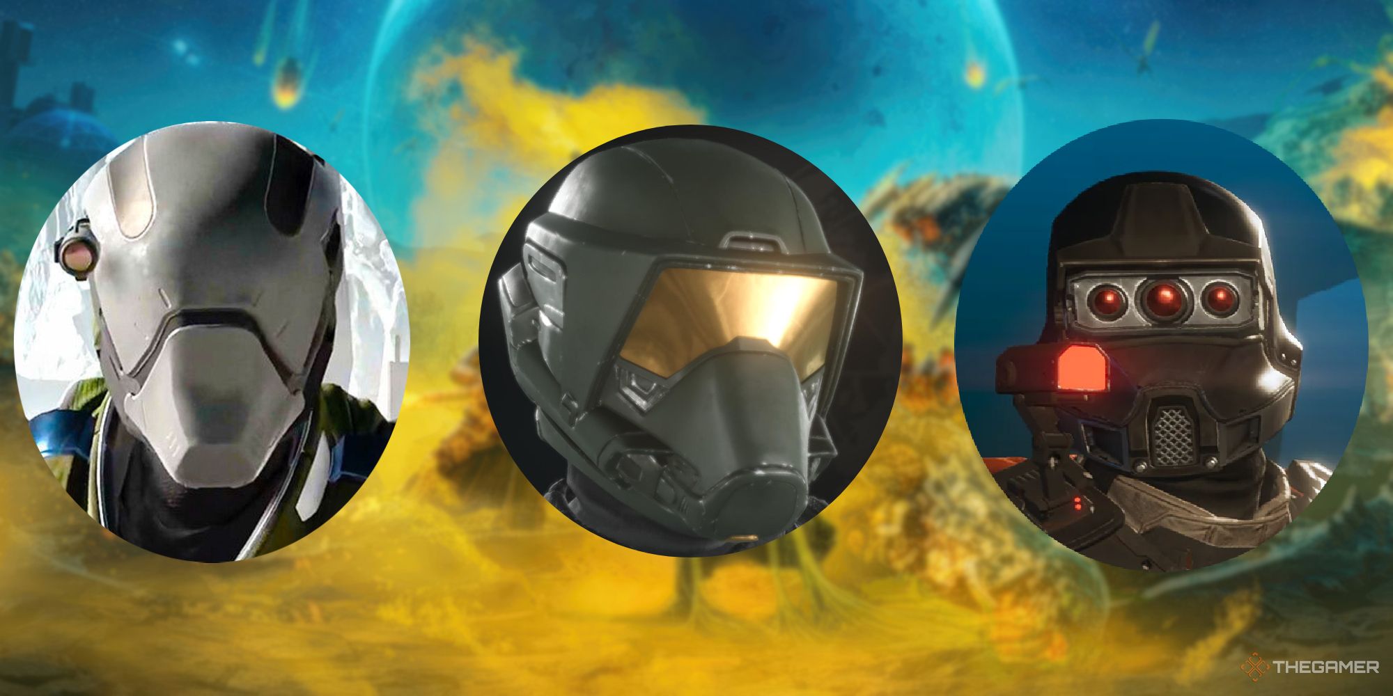 An image from Helldivers 2 of the Best Helmets based on Visual Appearance.