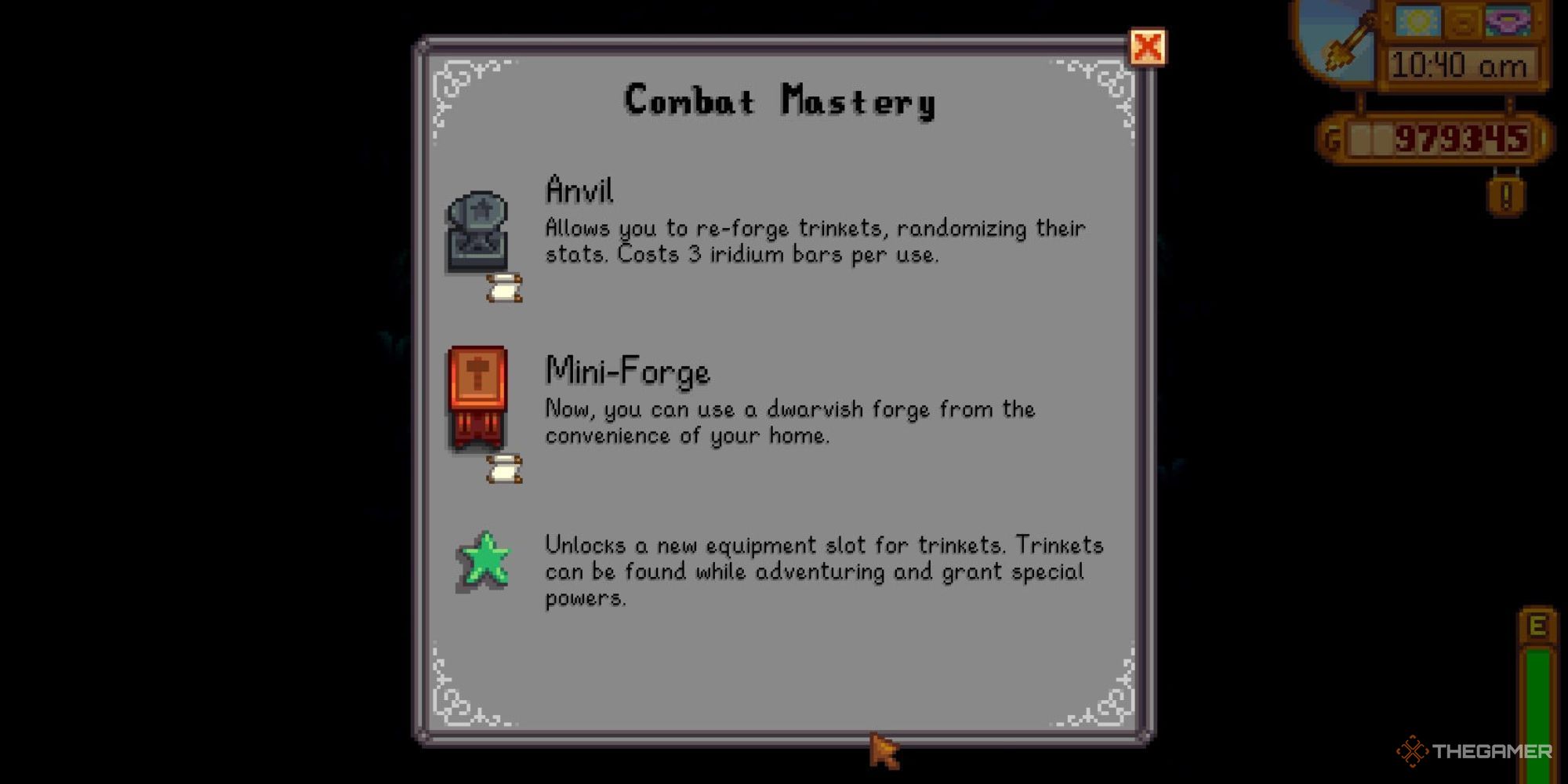Combat Mastery Perks in Stardew Valley