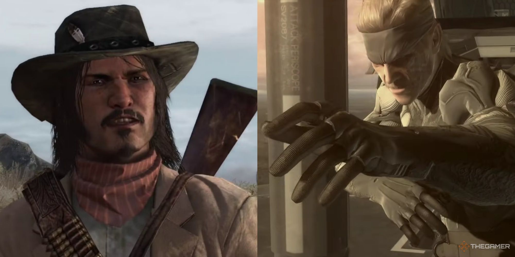 Jack Marston from Red Dead Redemption and Old Snake from Metal Gear Solid 4