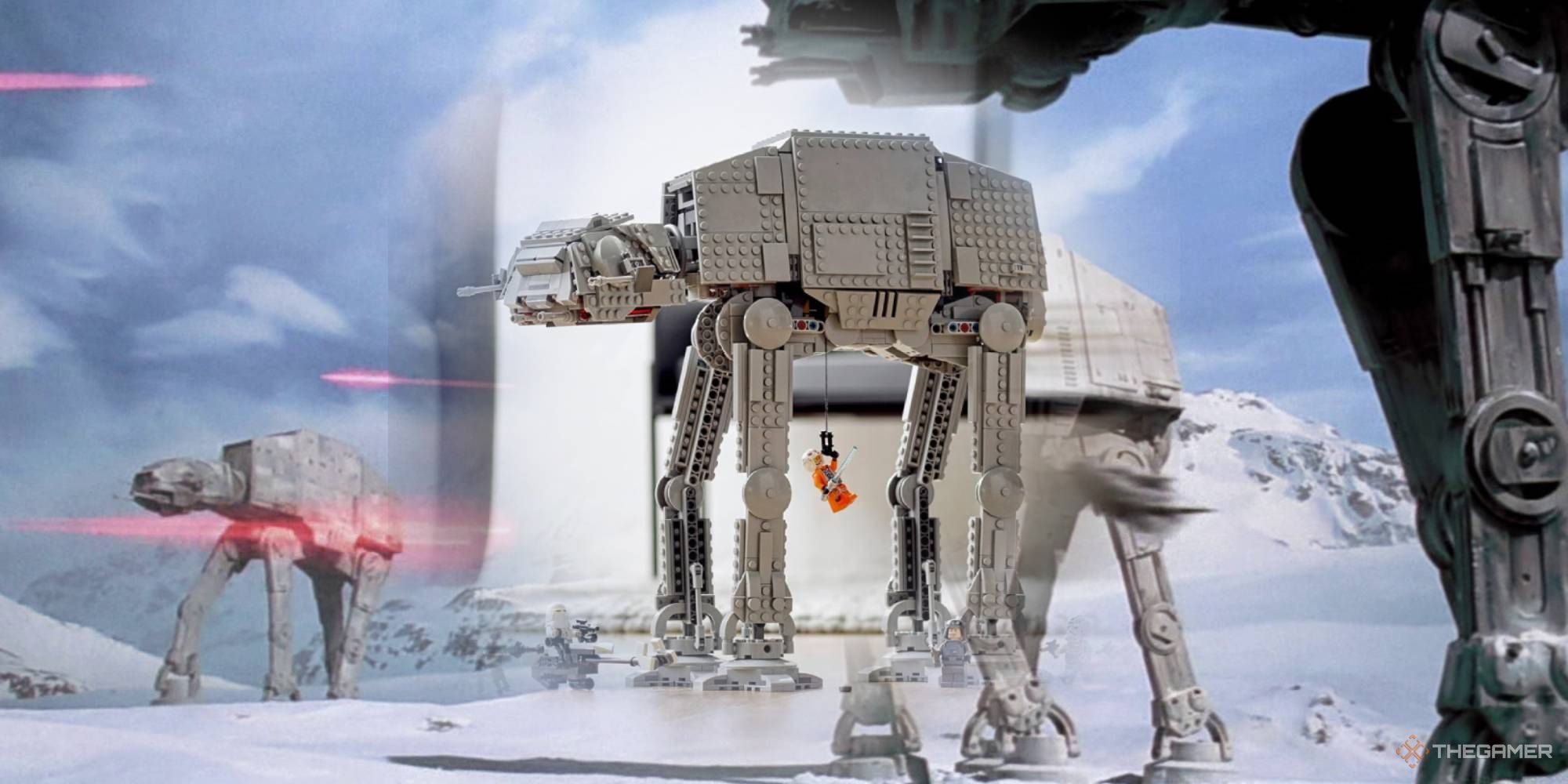 lego at-at in empire strikes back's battle of hoth