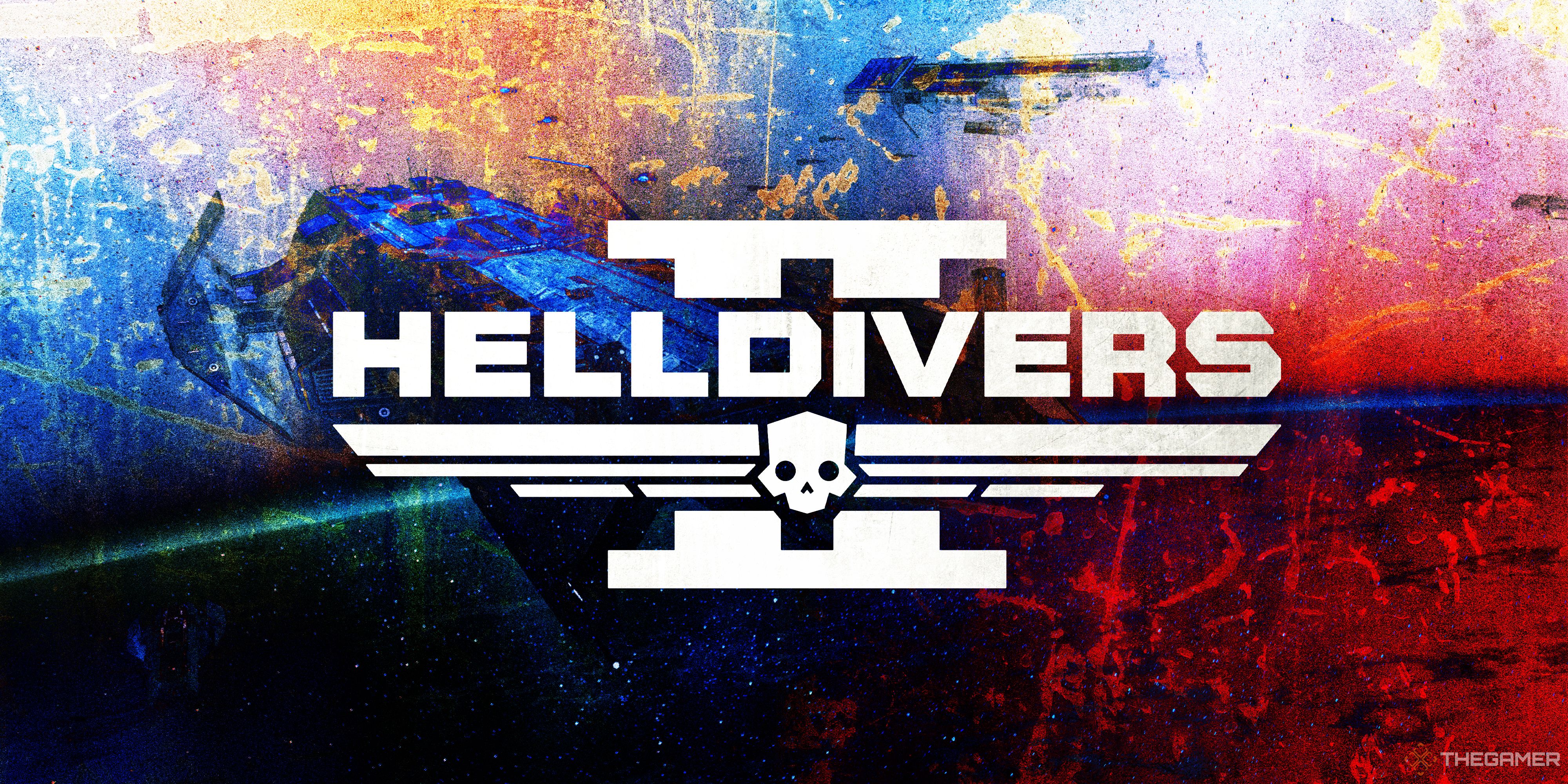 NEWS Helldivers 2 logo over space destroyer