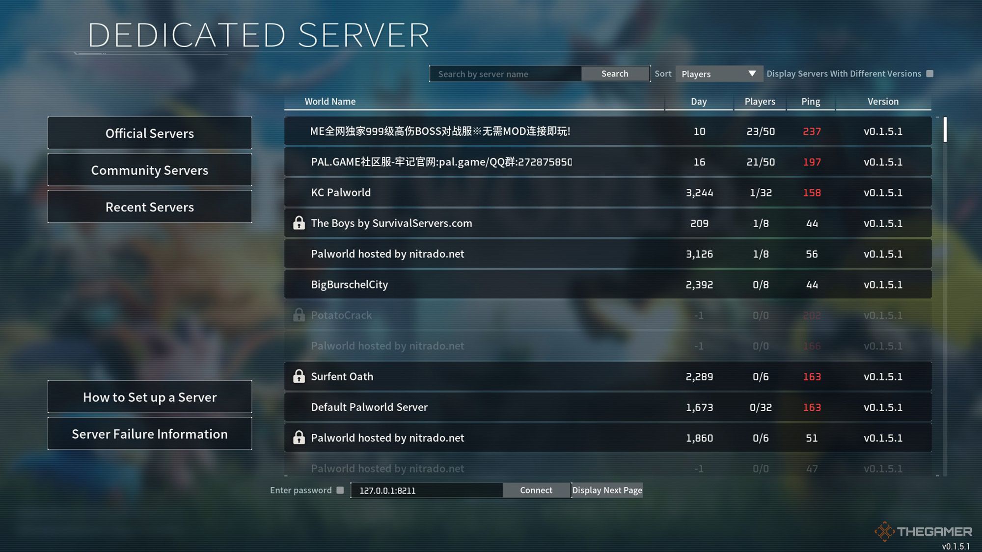 Palworld - Dedicated Server Screen