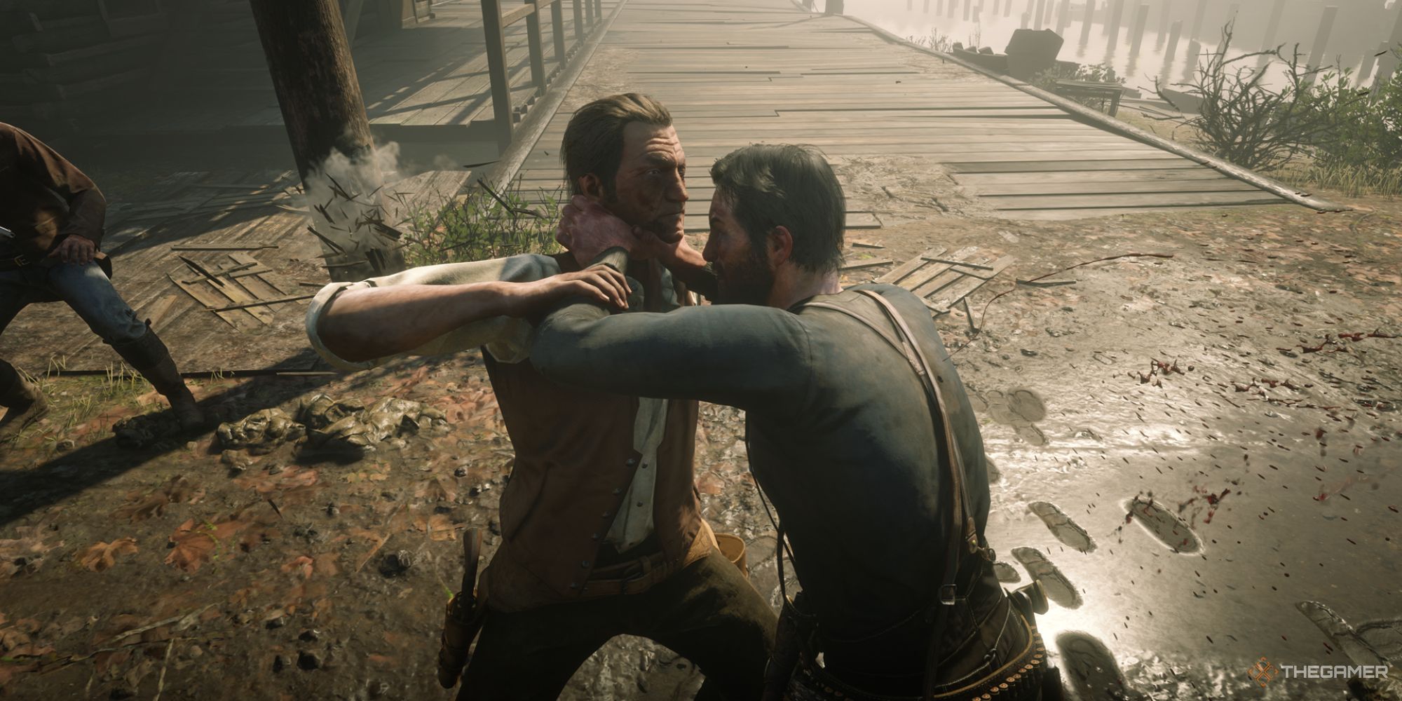 Red Dead Redemption 2 John Choking Man Fistfighting Featured Image