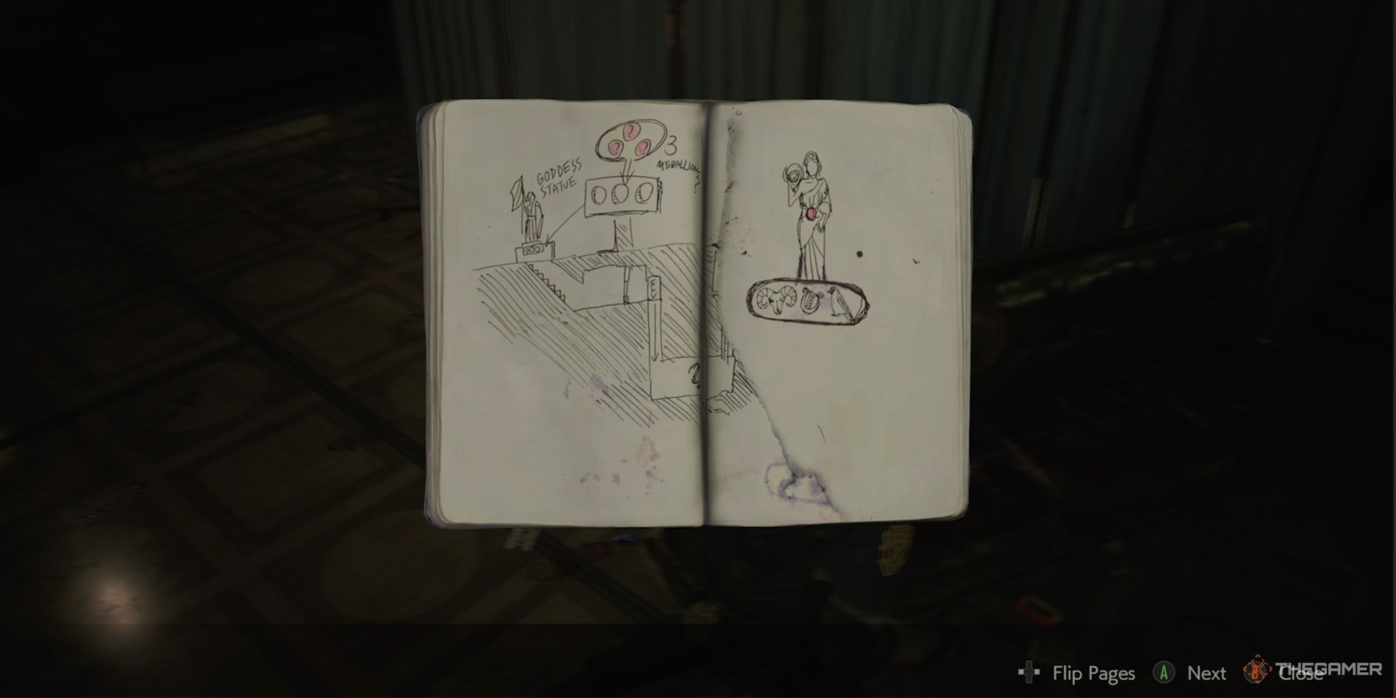 The officer's notebook from Resident Evil 2 Remake