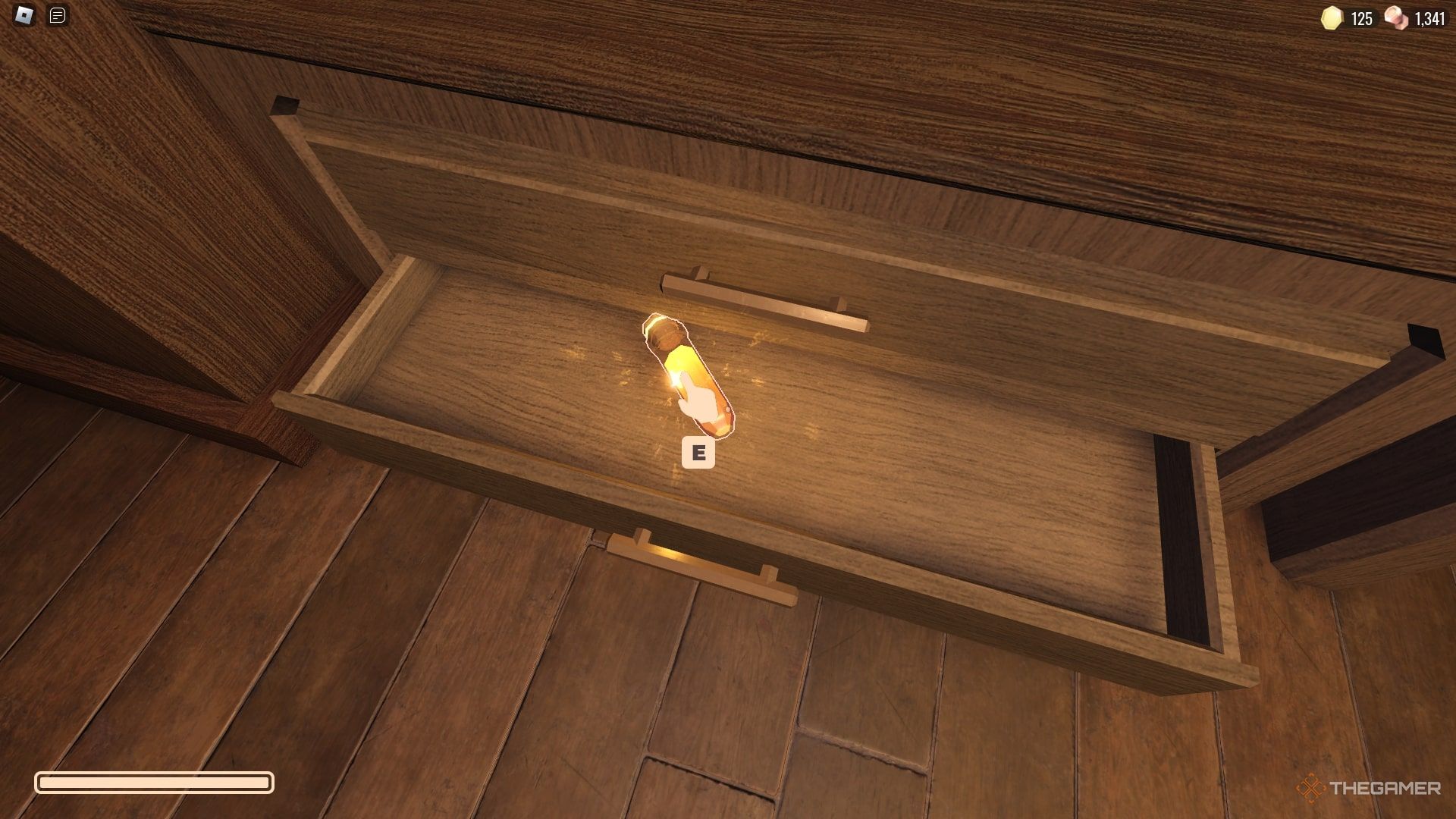 A Vial of Starlight in a drawer in the Backdoor, Doors Roblox.