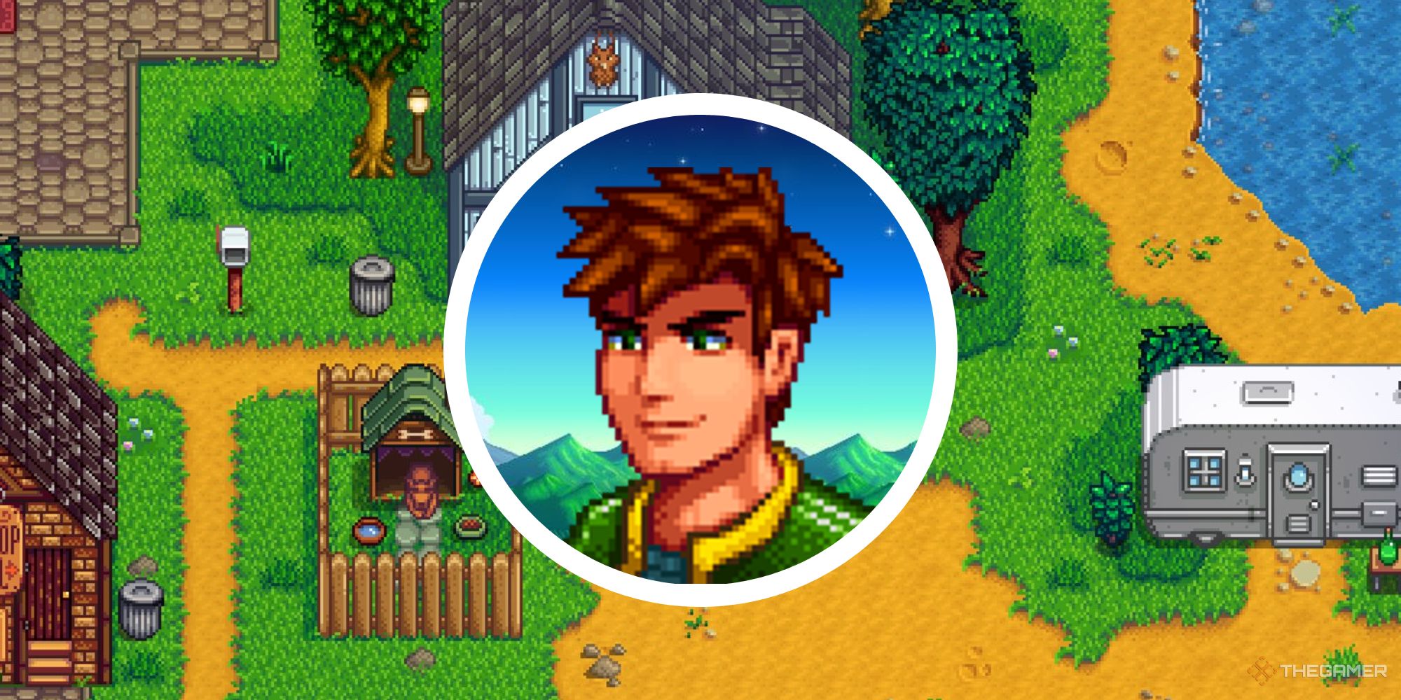 stardew valley circle image of alex over pelican twon